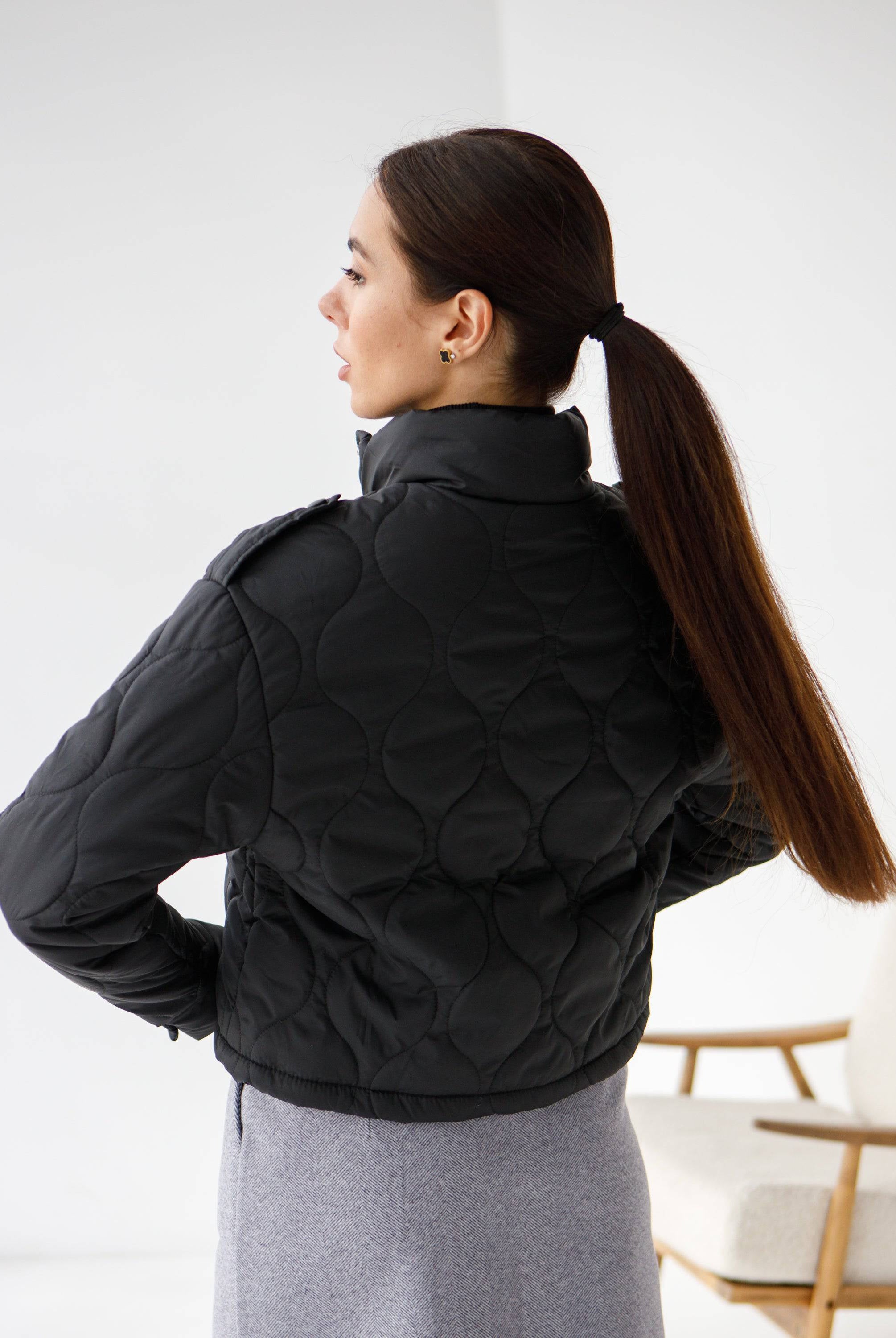 Куртка вкорочена з куліскою по низу - Wear Me