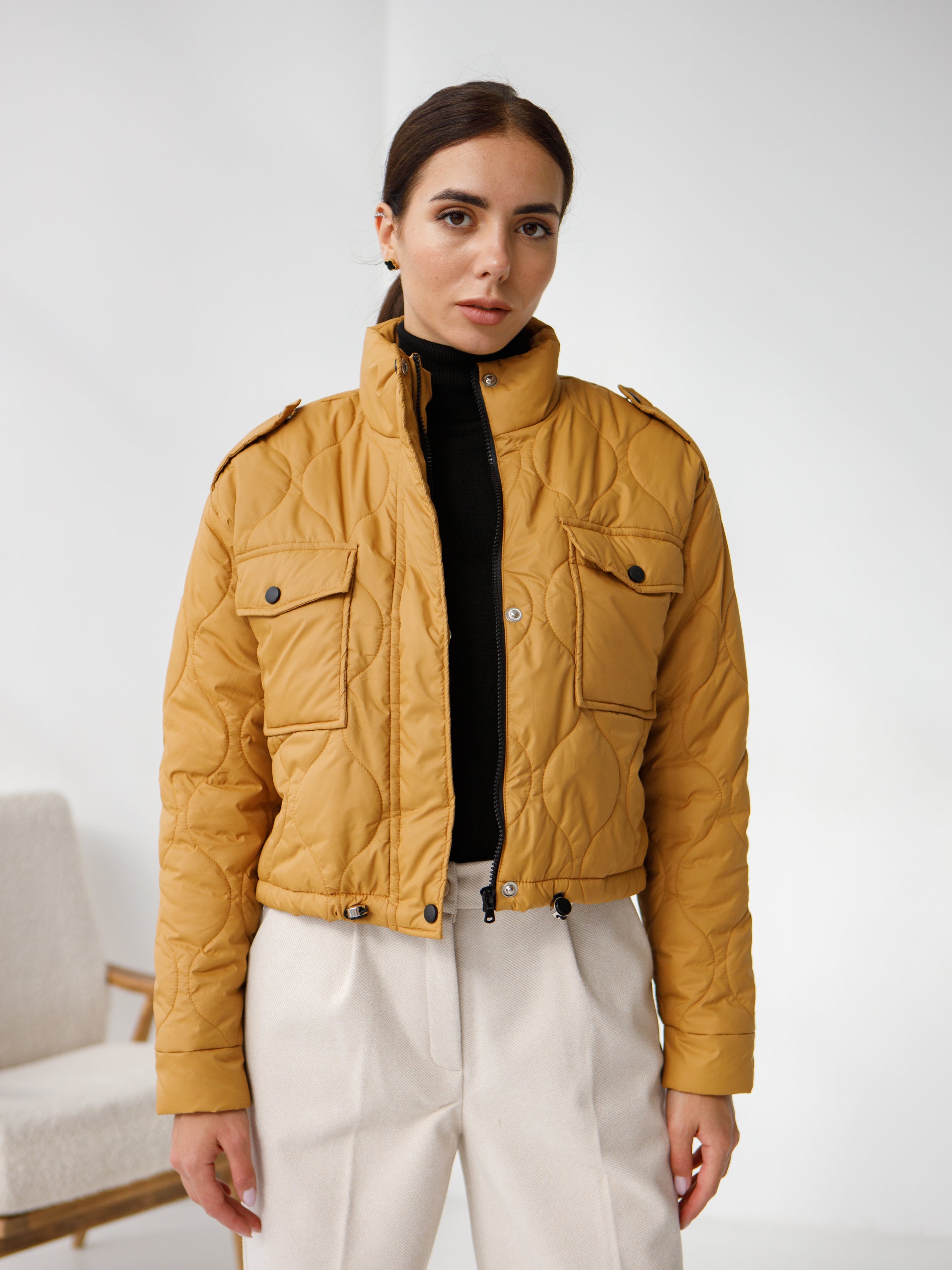 Куртка вкорочена з куліскою по низу - Wear Me
