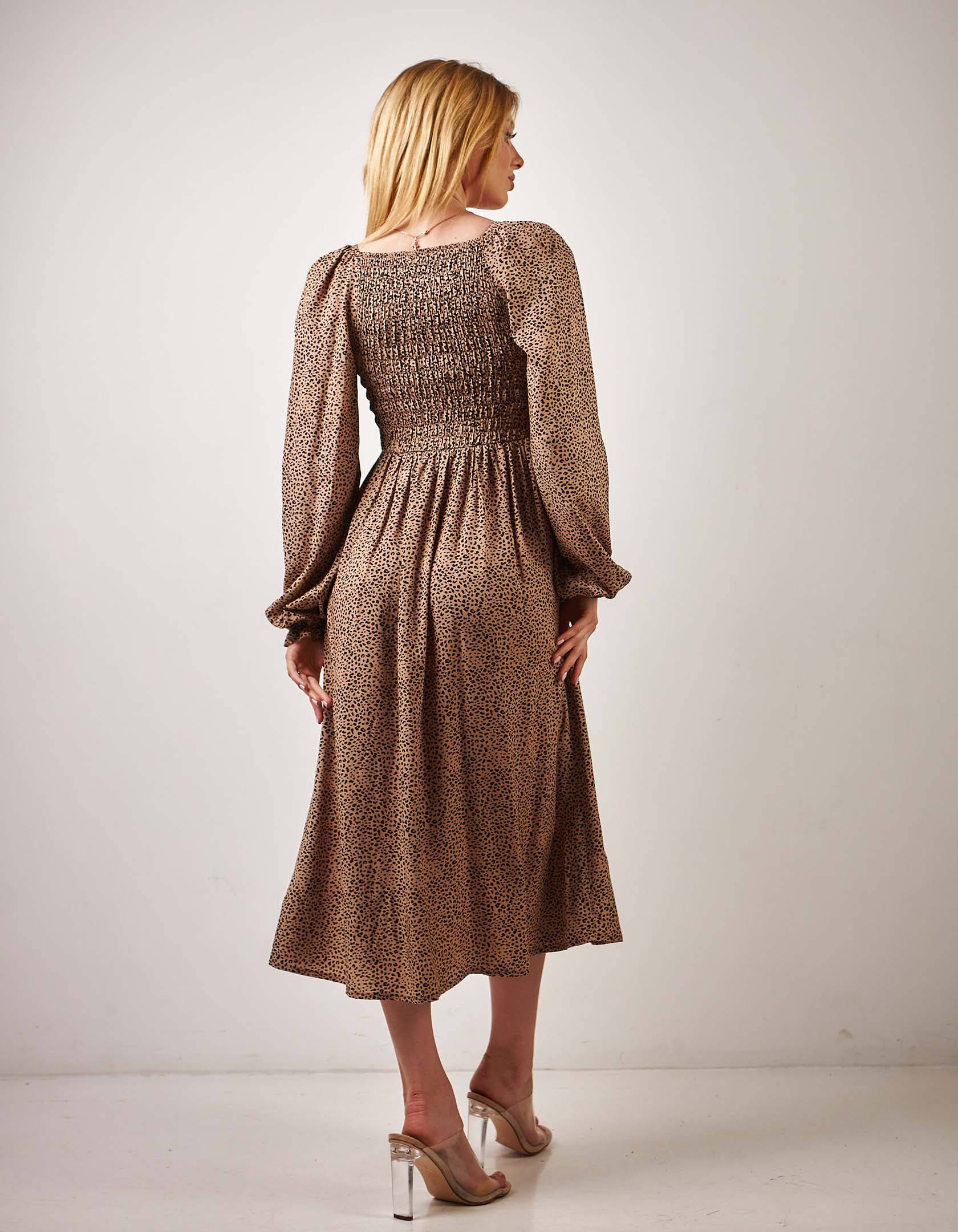 Сукня мiдi з розрiзом та довгим рукавом - Wear Me