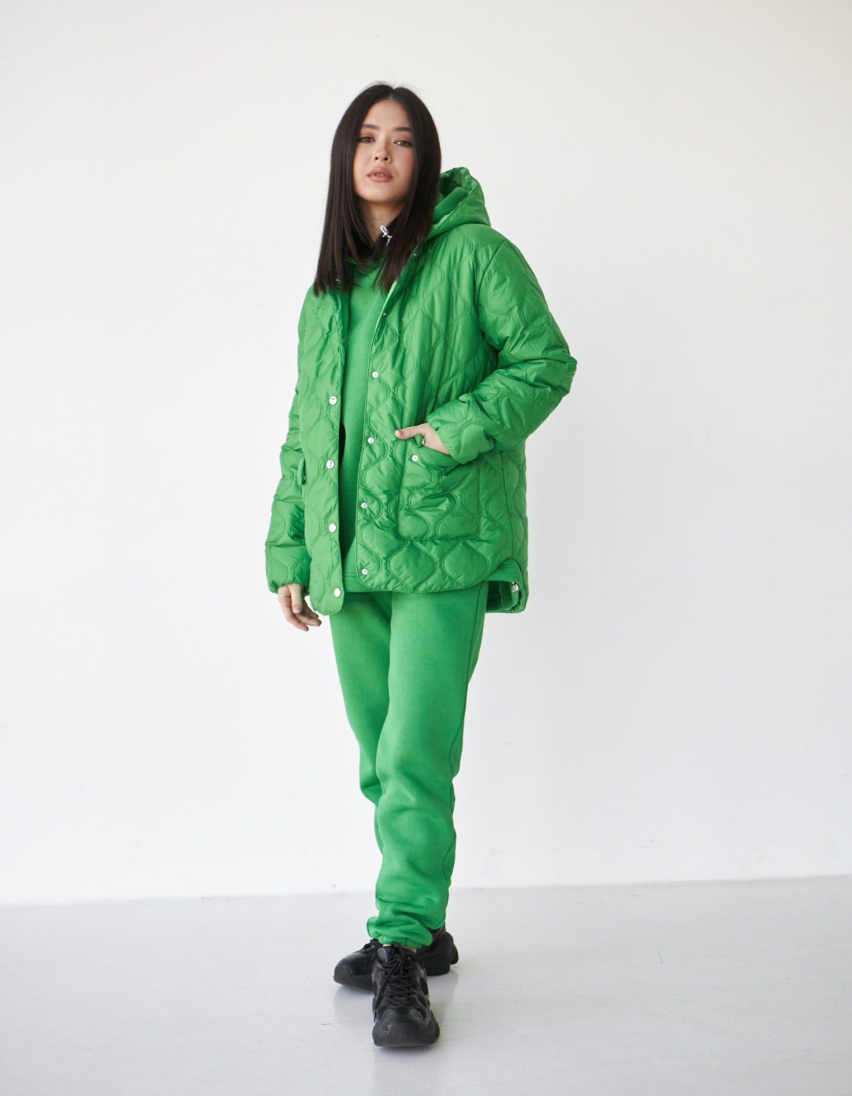 Куртка жіноча стьобана на кнопках - Wear Me