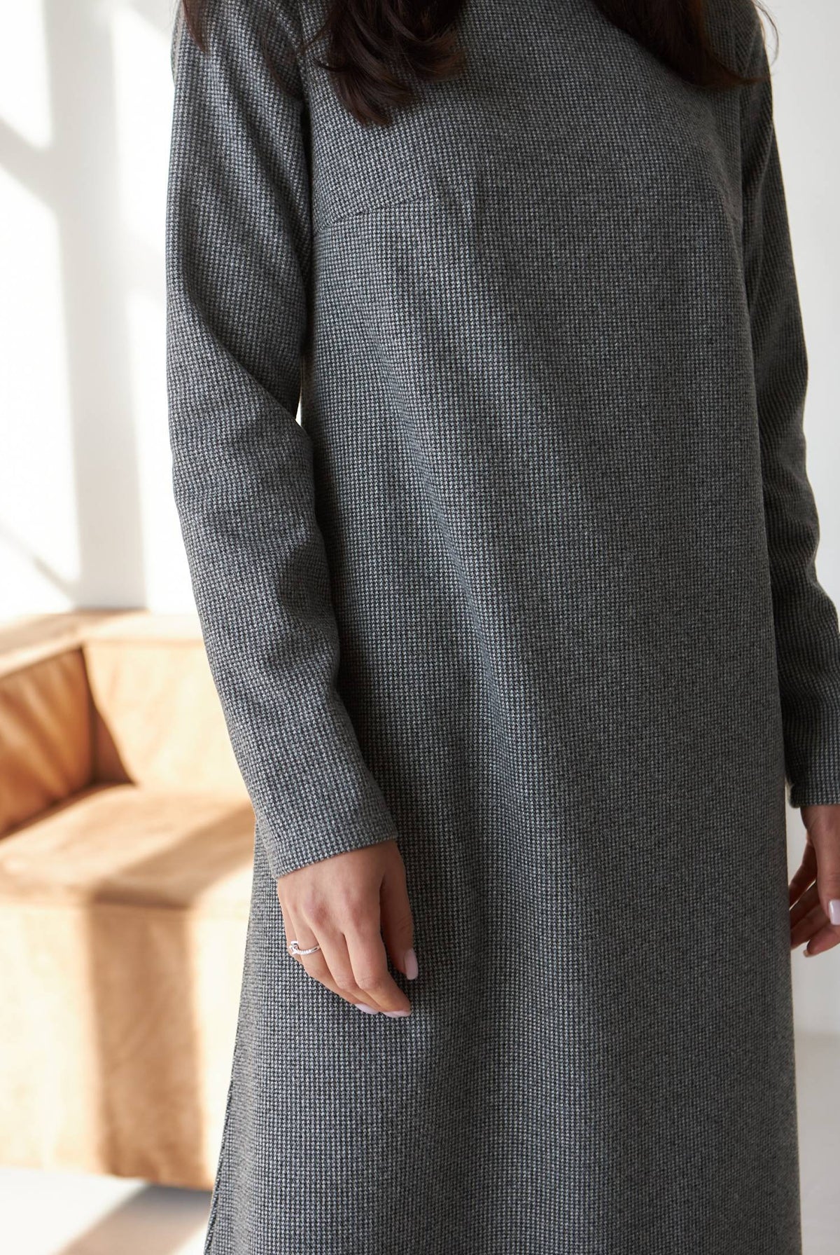 Сукня жіноча тепла довга дрібна клітинка - Wear Me