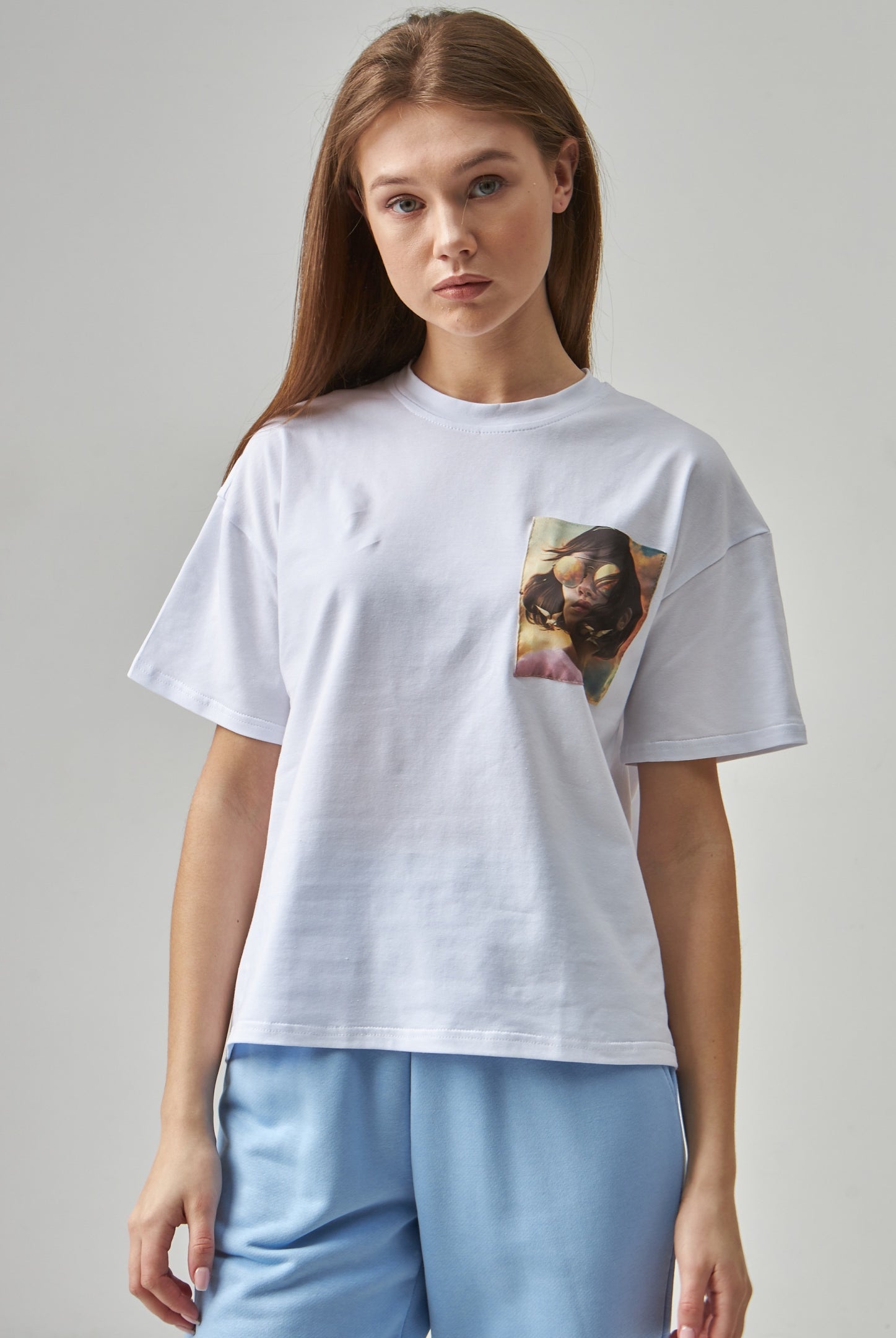 Футболка жіноча з кишенею принт - Wear Me