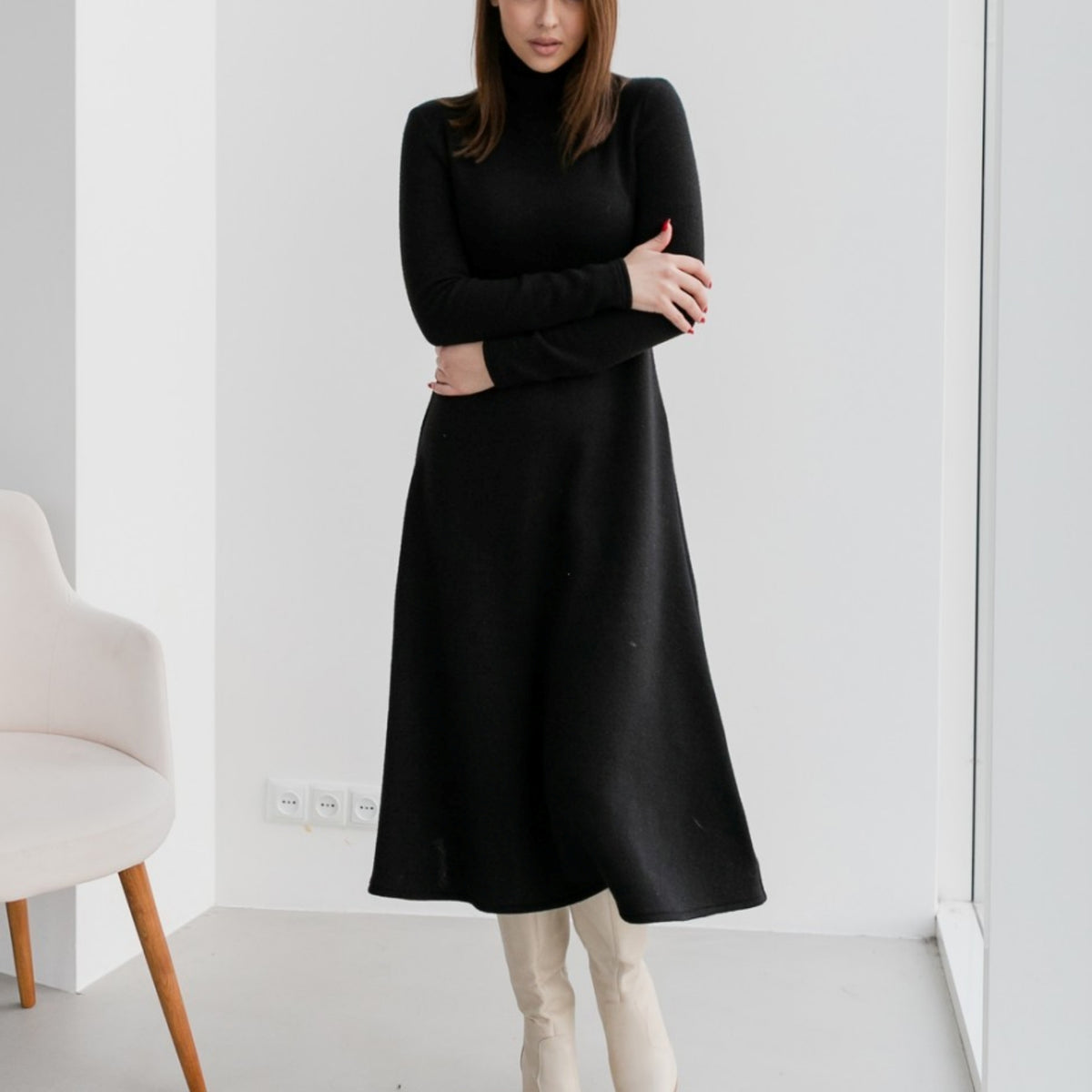 Сукня жіноча тепла довга з ангори - Wear Me