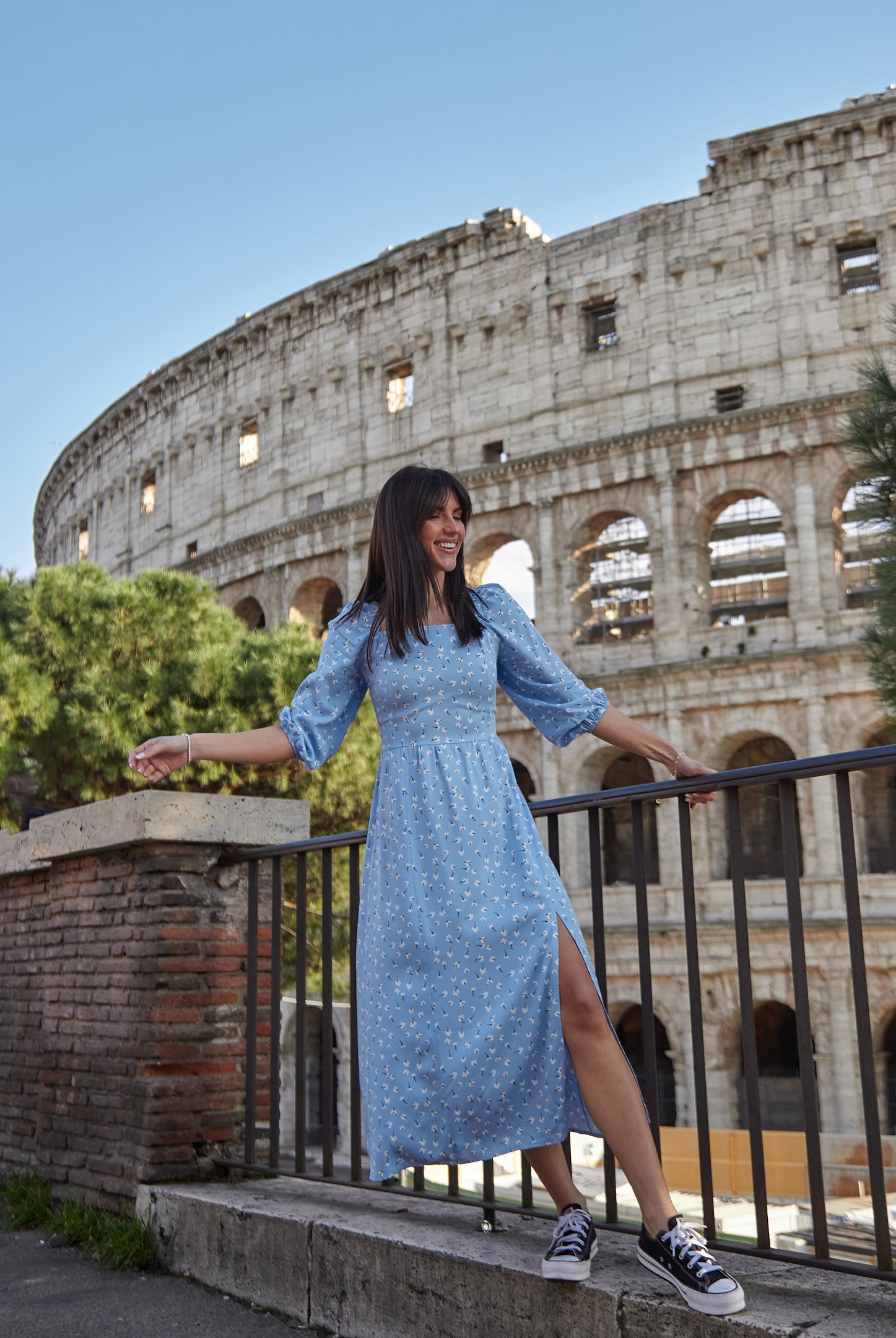 Сукня міді з розрізом по нозі довгий рукав - Wear Me