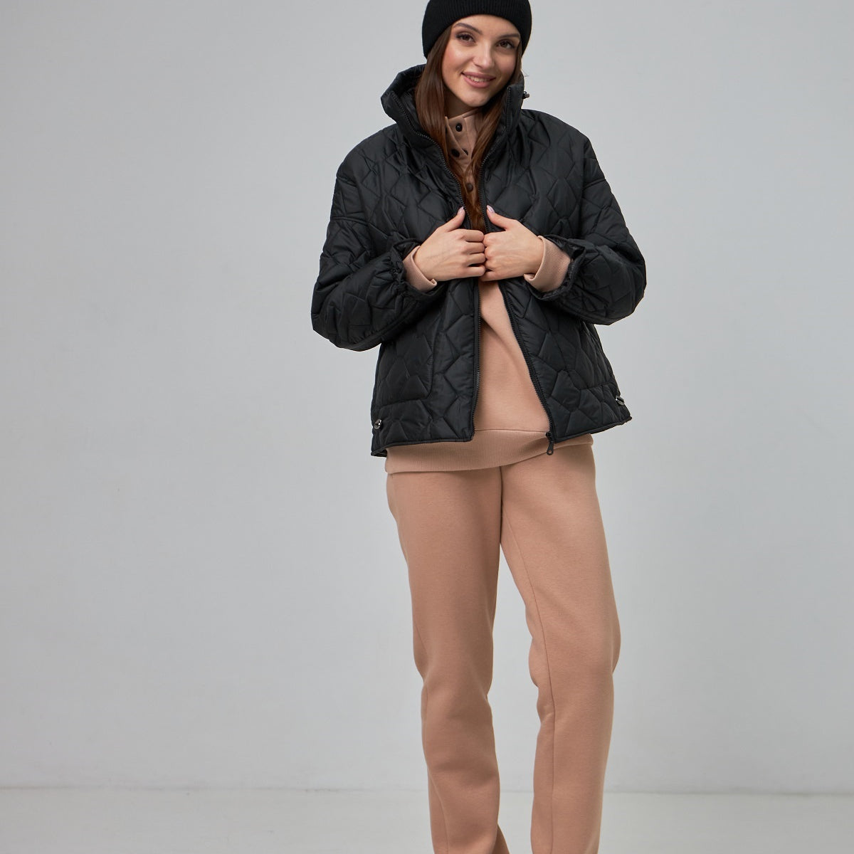 Куртка стьобана з коміром