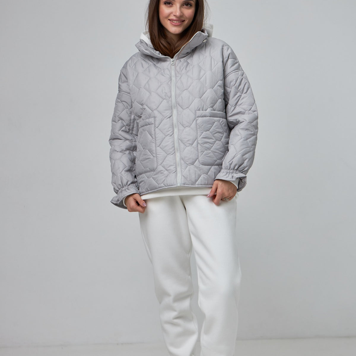 Куртка стьобана з коміром