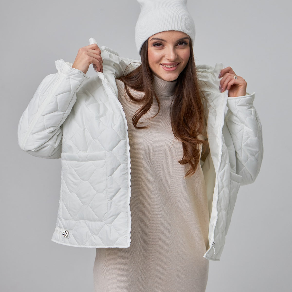 Куртка стьобана з коміром