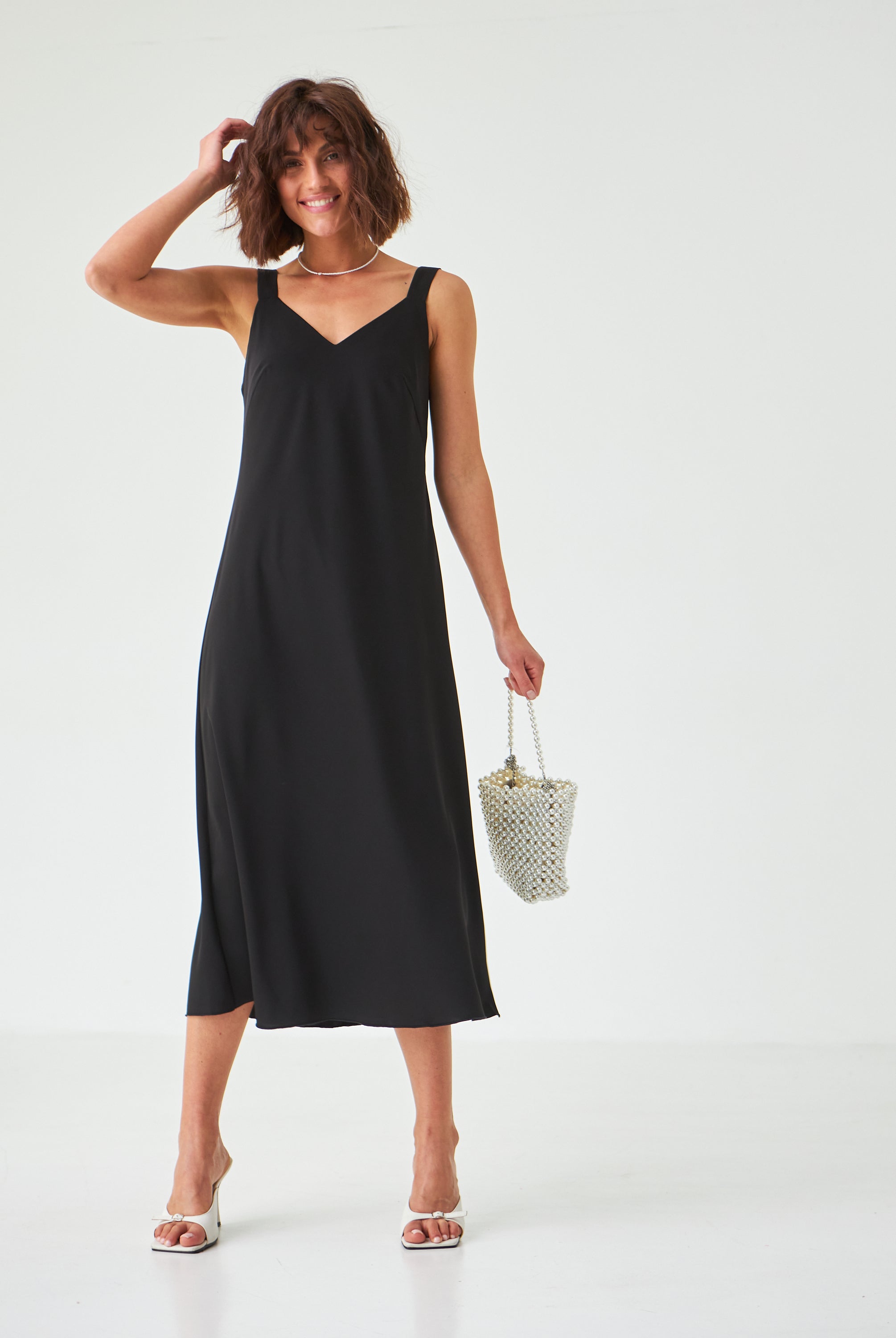 Сукня міді на широких бретелях - Wear Me