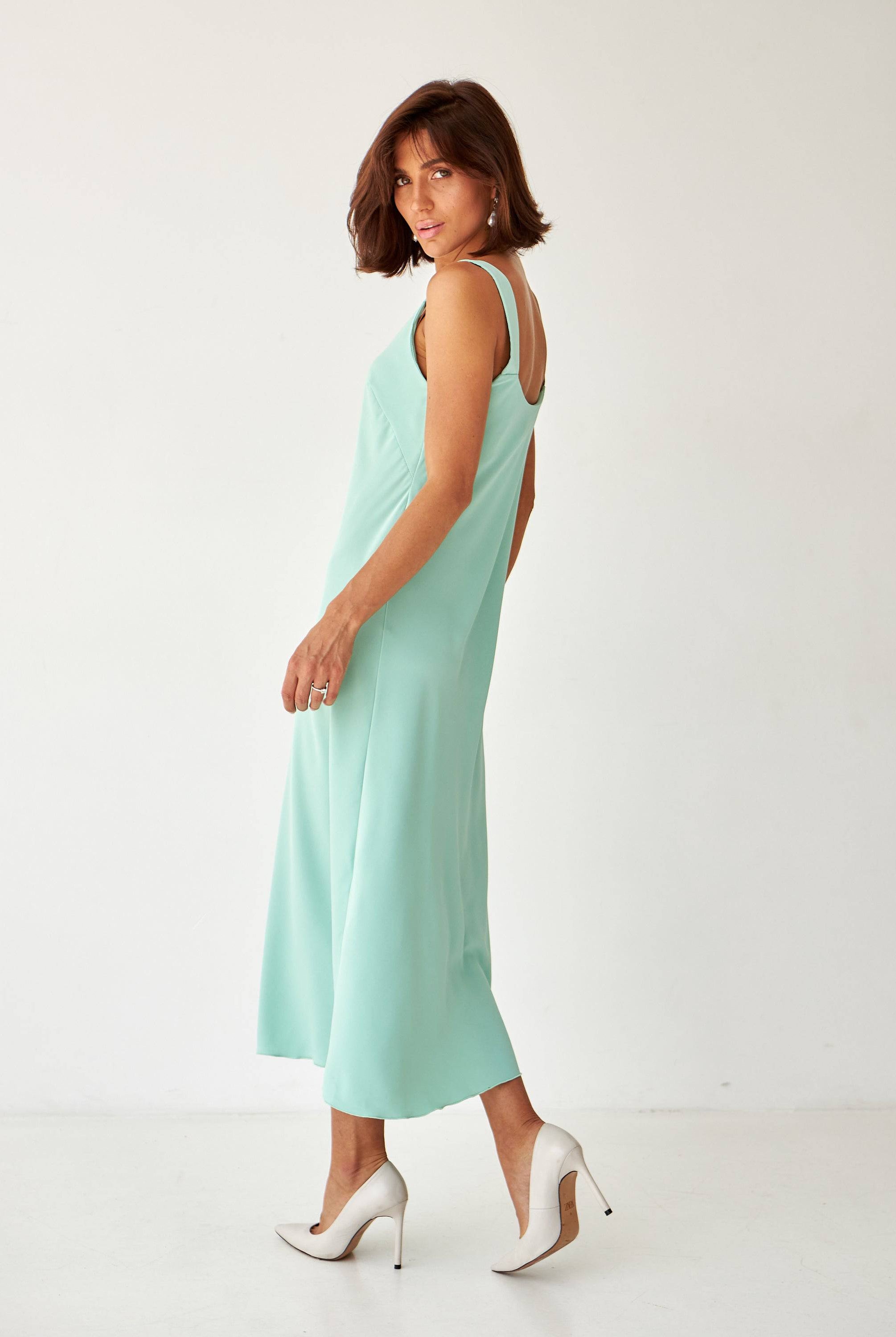 Сукня міді на широких бретелях - Wear Me