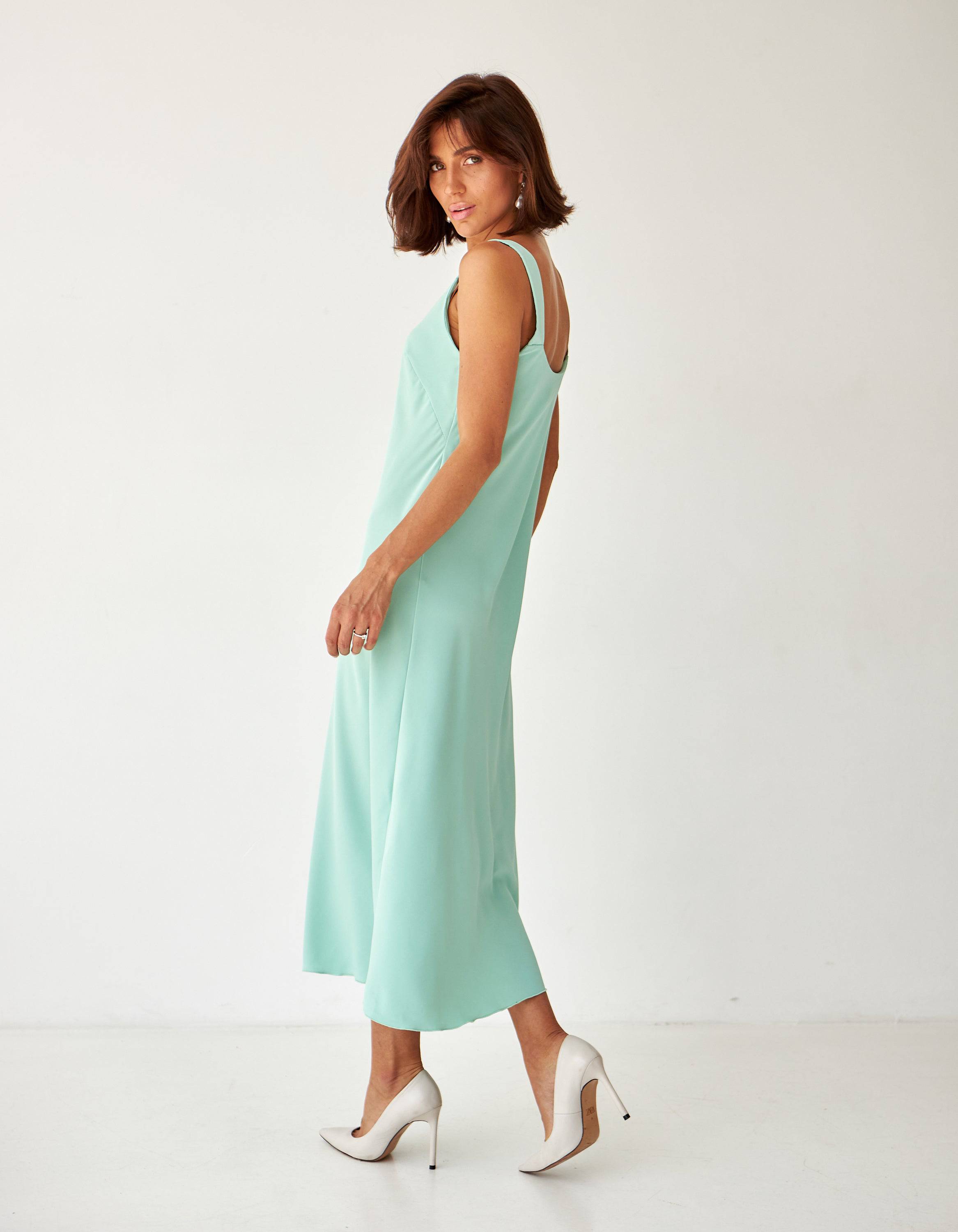 Сукня міді на широких бретелях - Wear Me