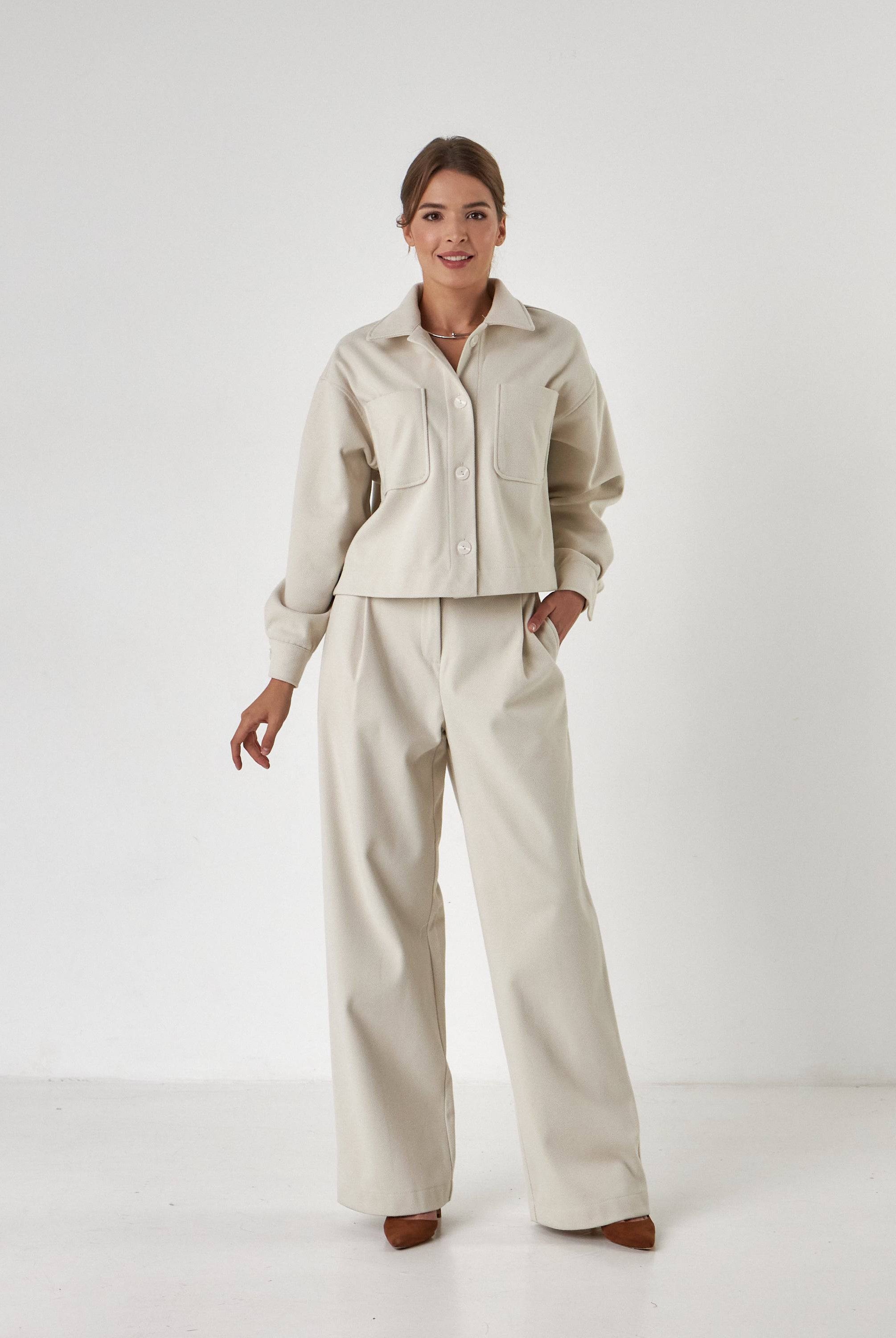 Брюки палацо кежуал з костюмки - Wear Me