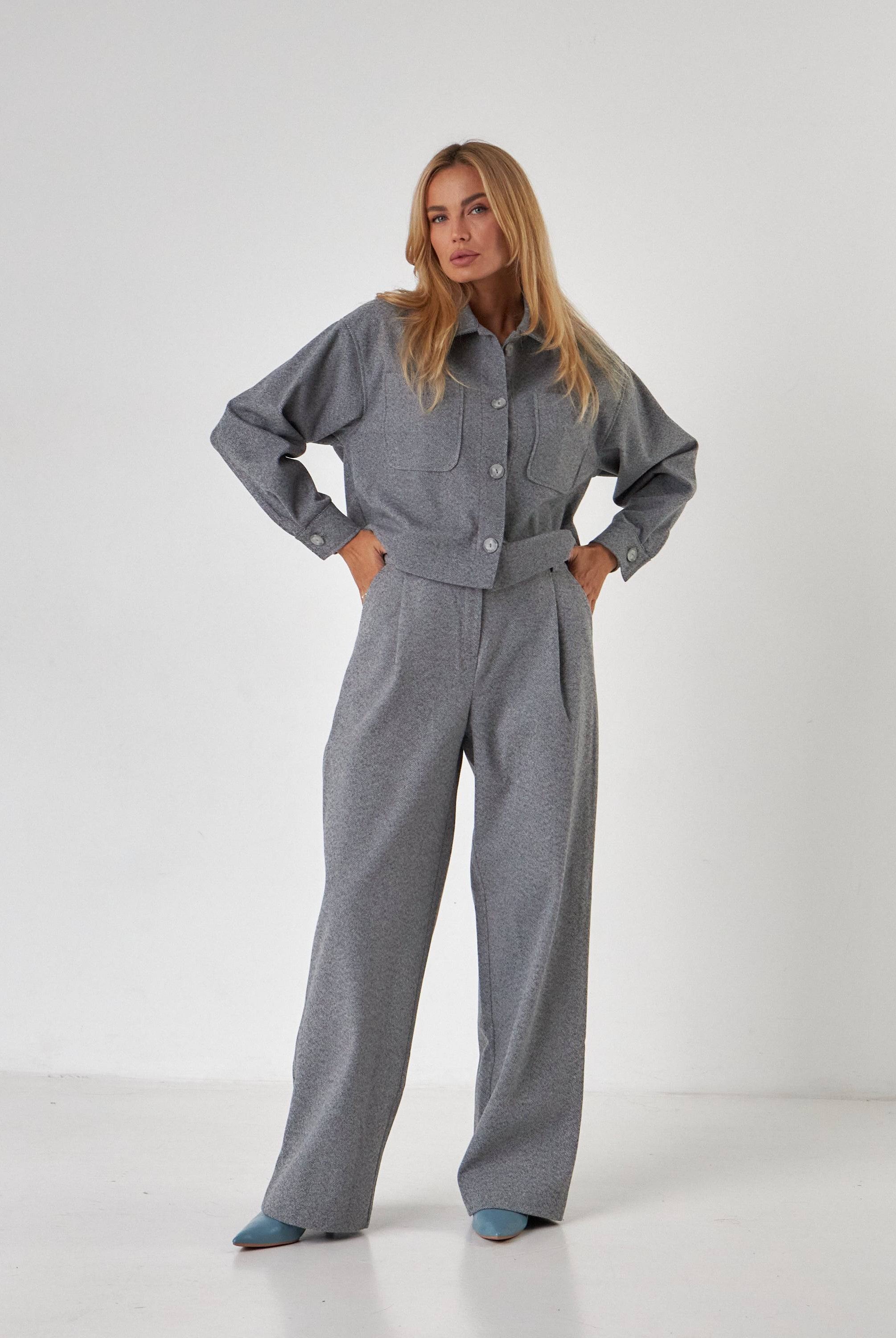 Брюки палацо кежуал з костюмки - Wear Me