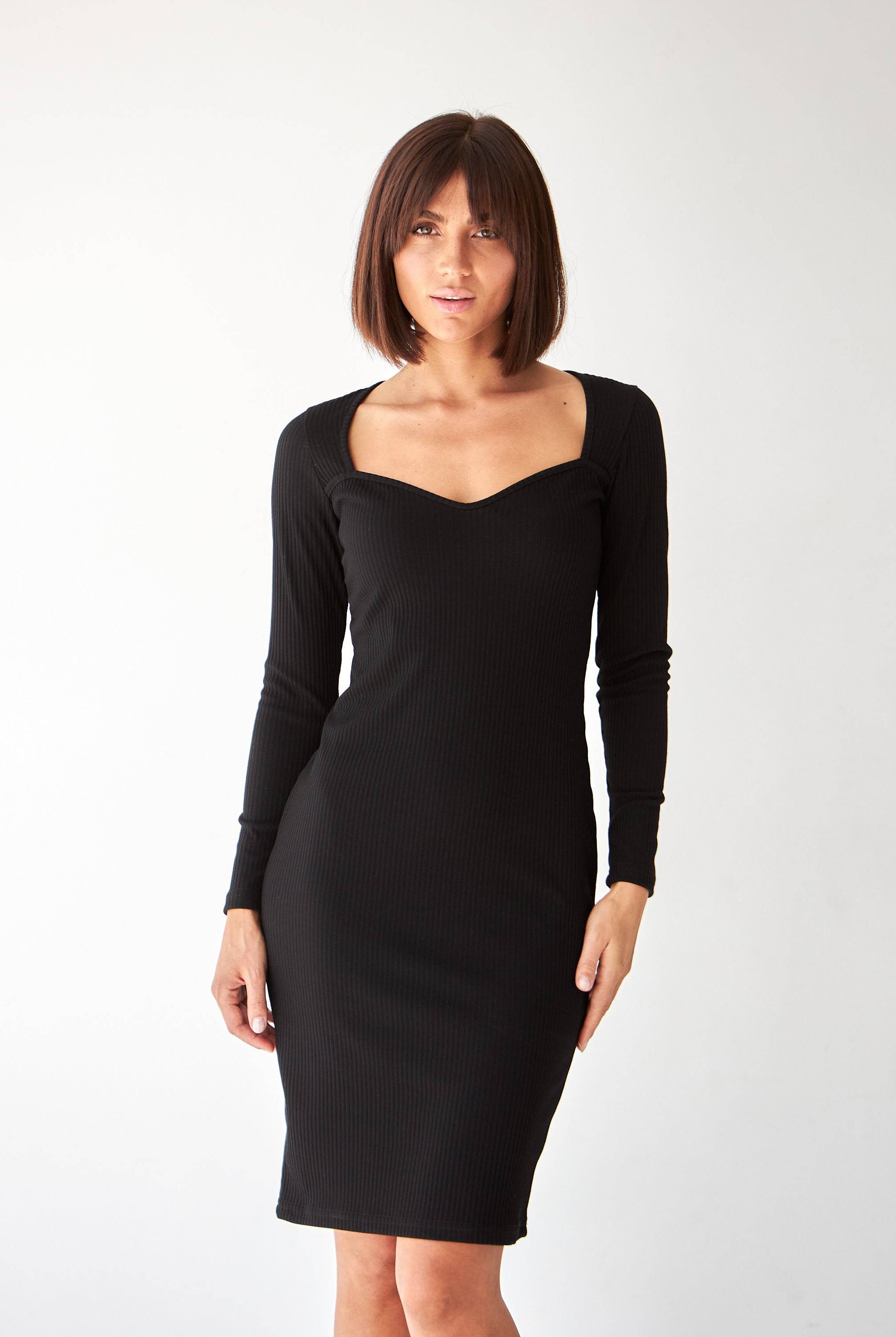 Сукня декольте з довгим рукавом - Wear Me