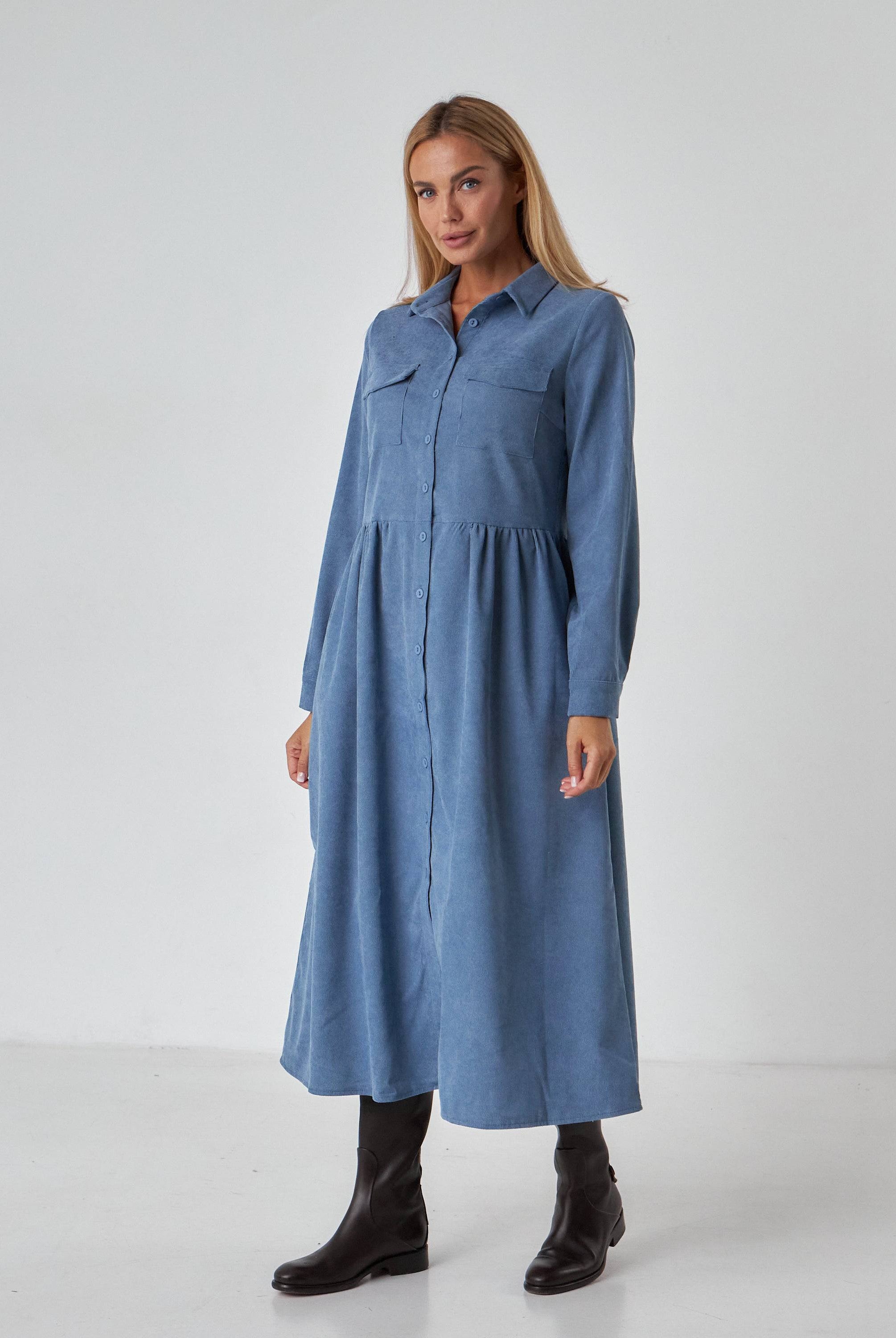 Сукня сорочка міді з вельвету - Wear Me