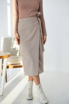 Спідниця в нахлест із теплої костюмки - Wear Me