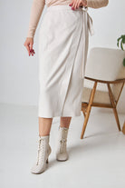 Спідниця в нахлест із теплої костюмки - Wear Me