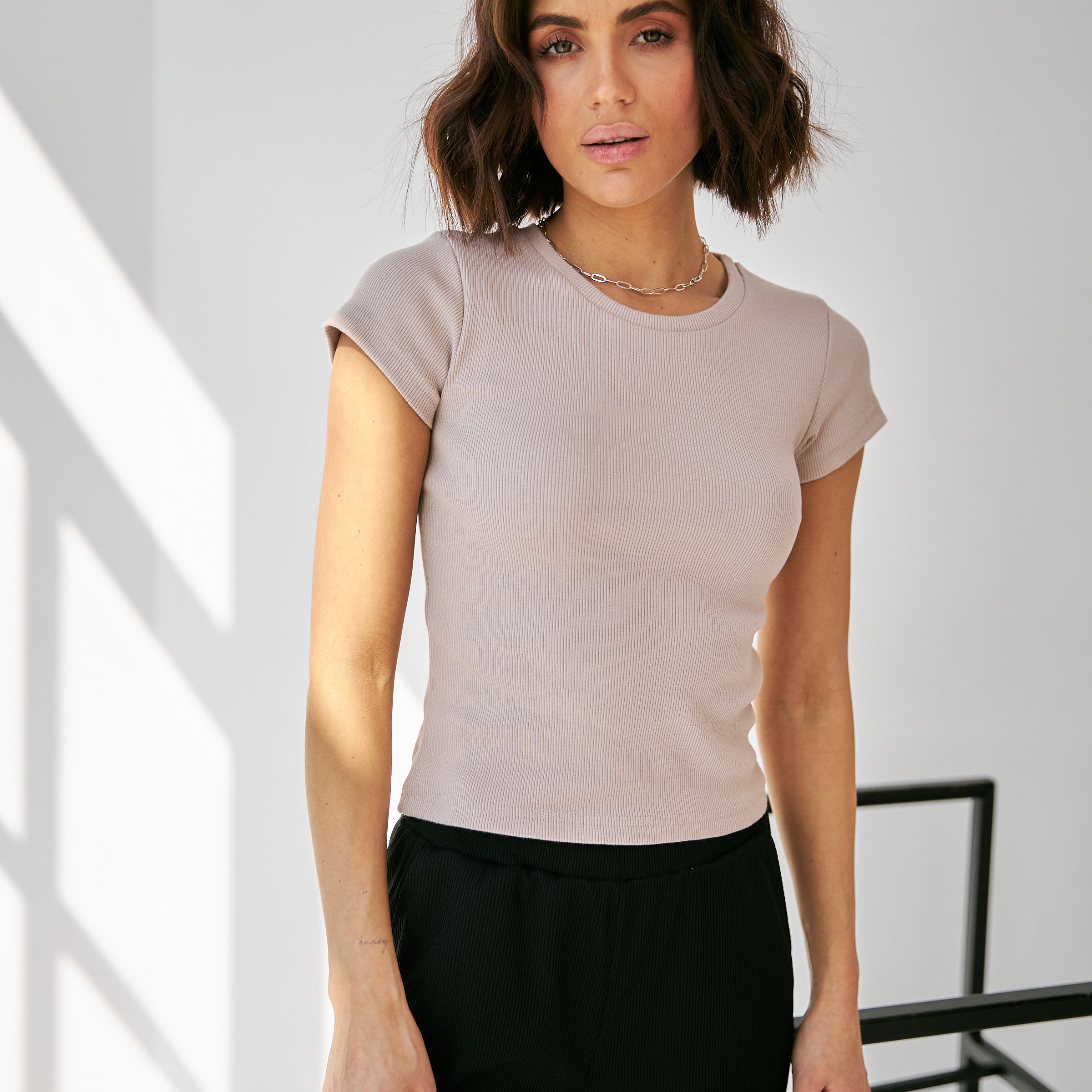 Футболка рубчик з коротким рукавом