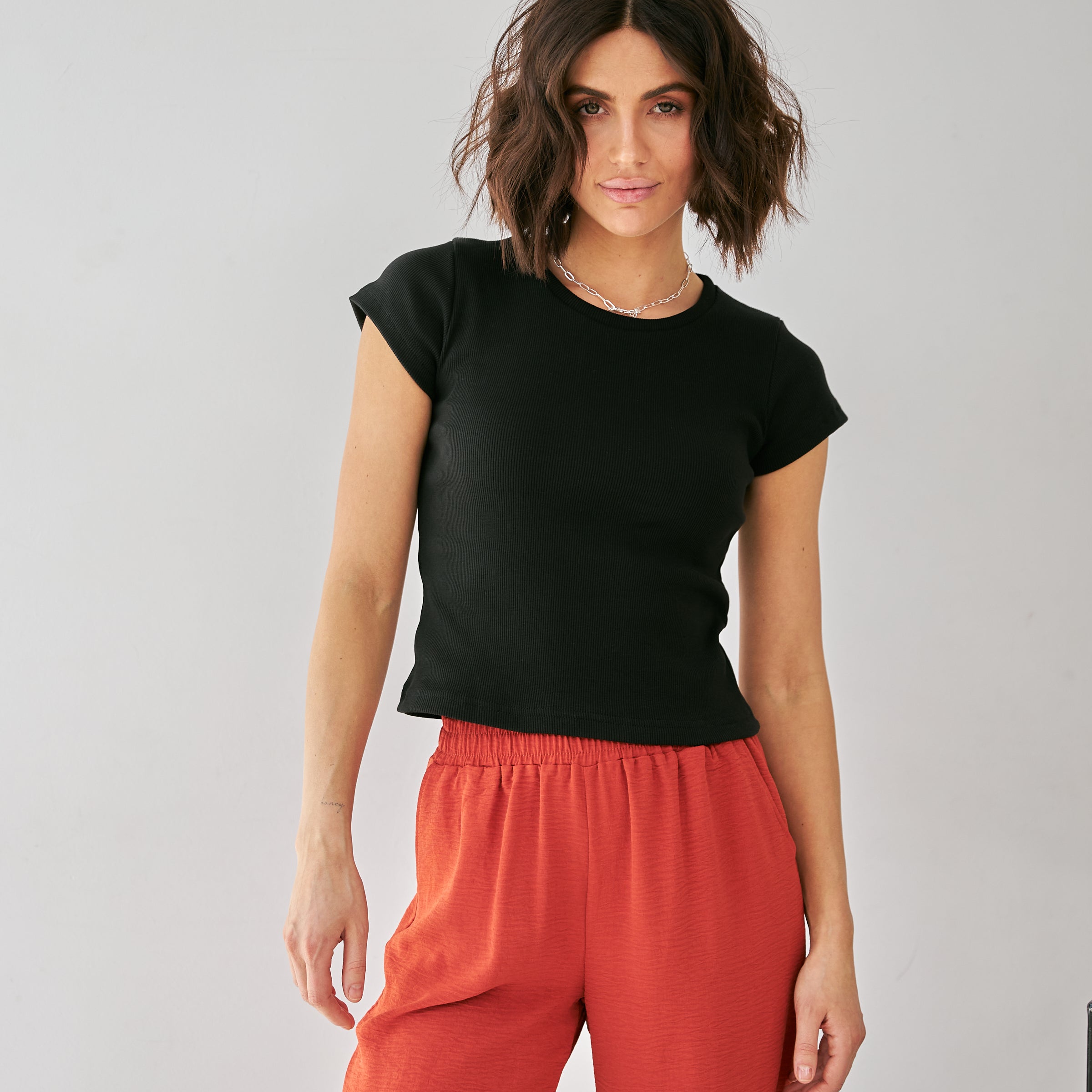 Футболка рубчик з коротким рукавом