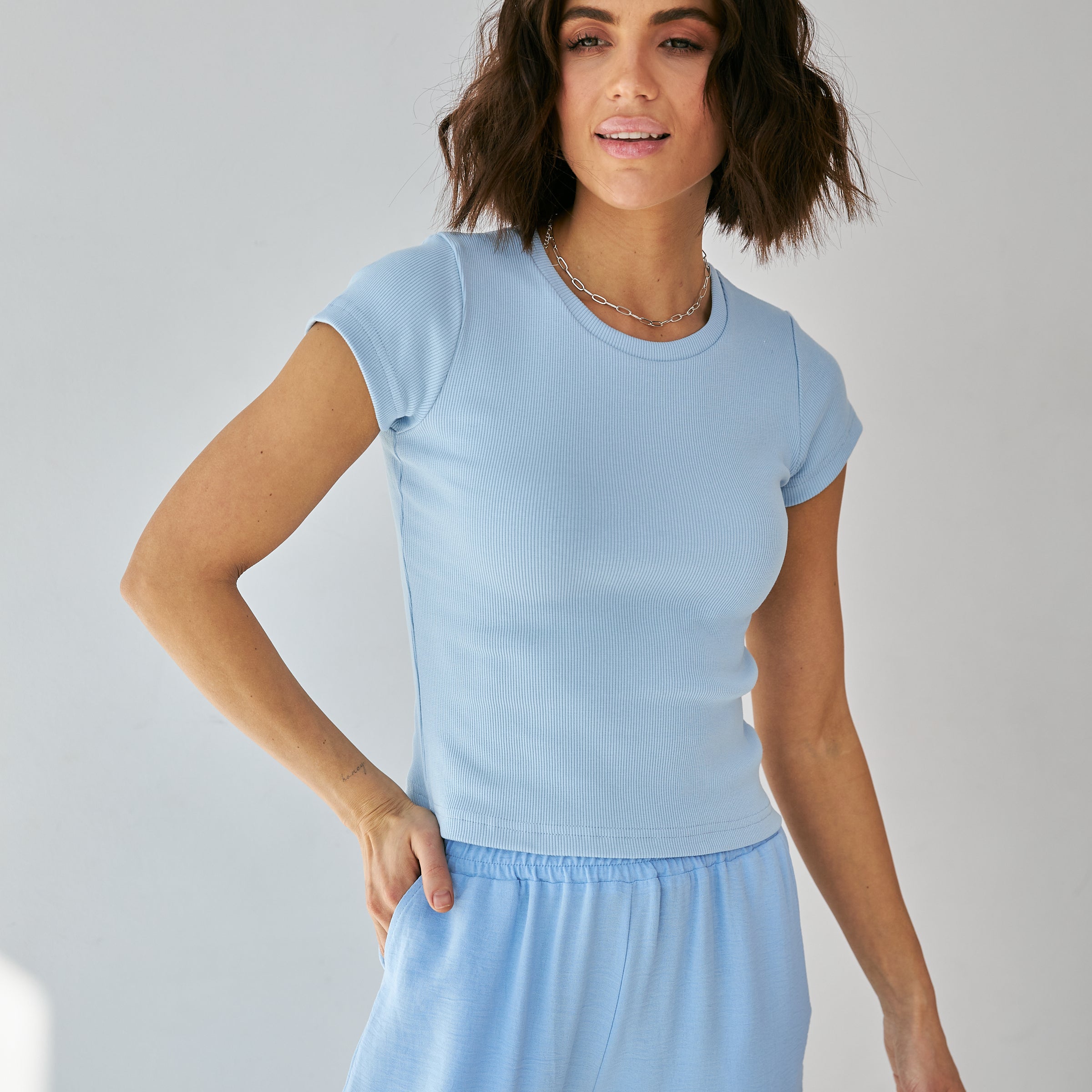 Футболка рубчик з коротким рукавом