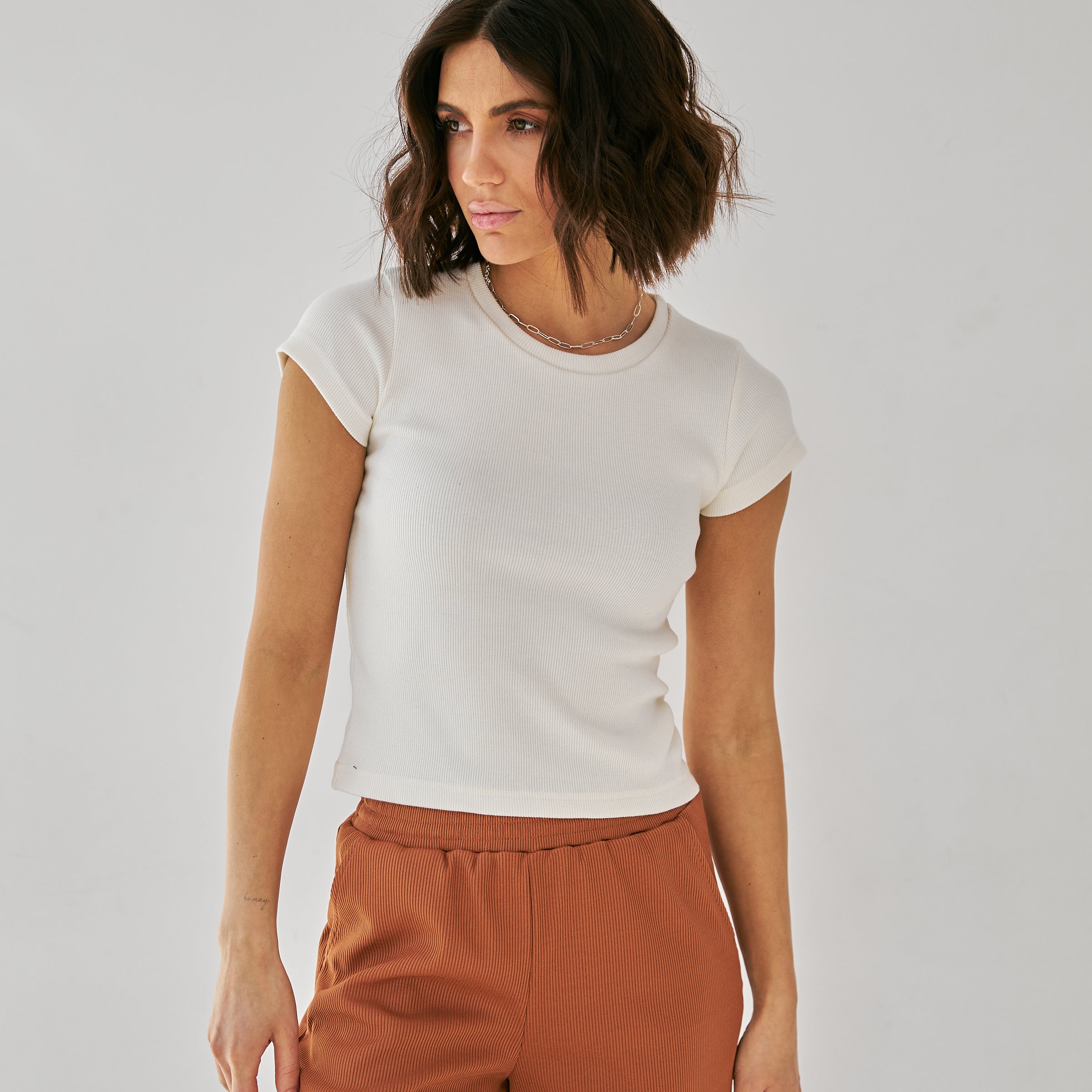 Футболка рубчик з коротким рукавом