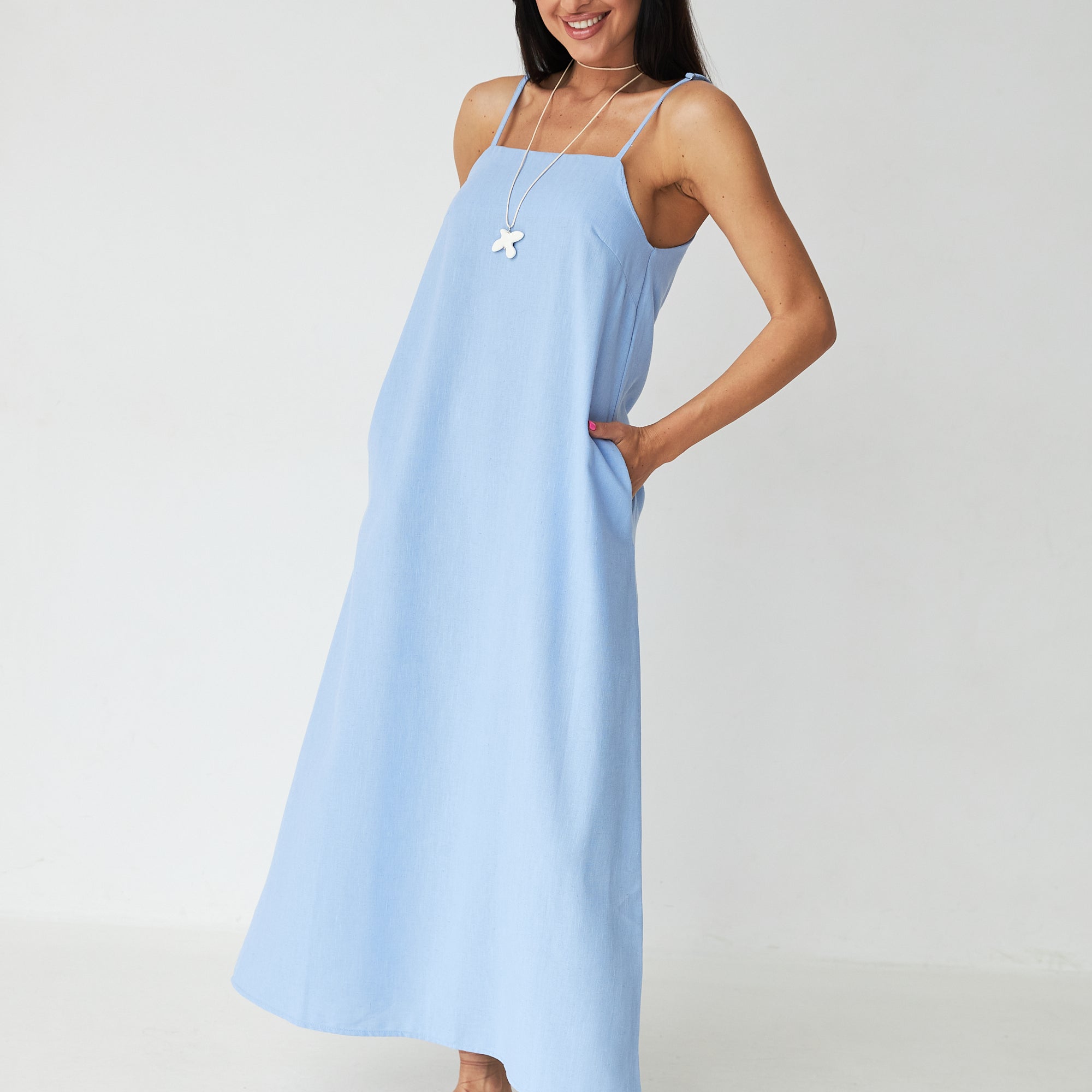 Сарафан максі льон