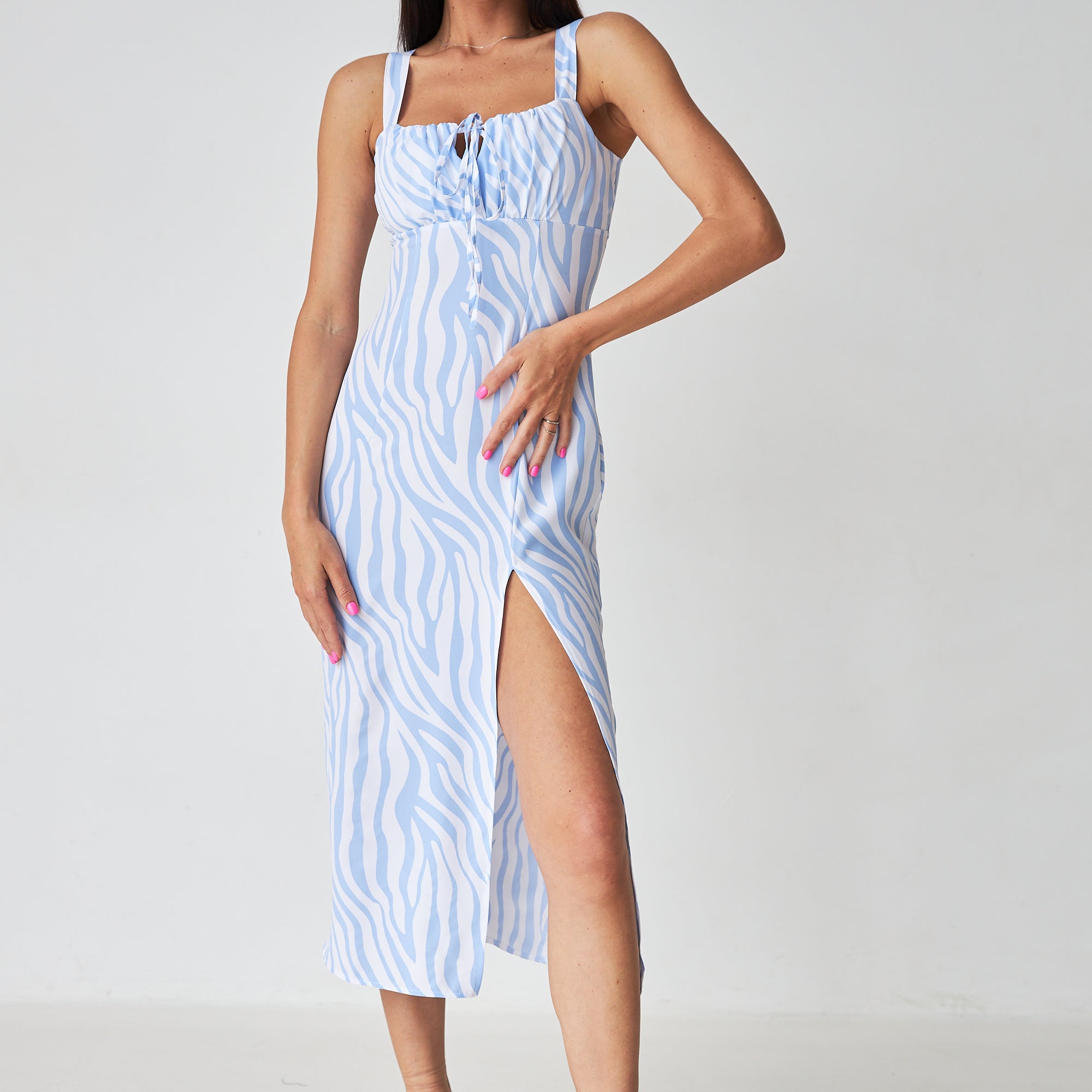 Сарафан міді з розрізом