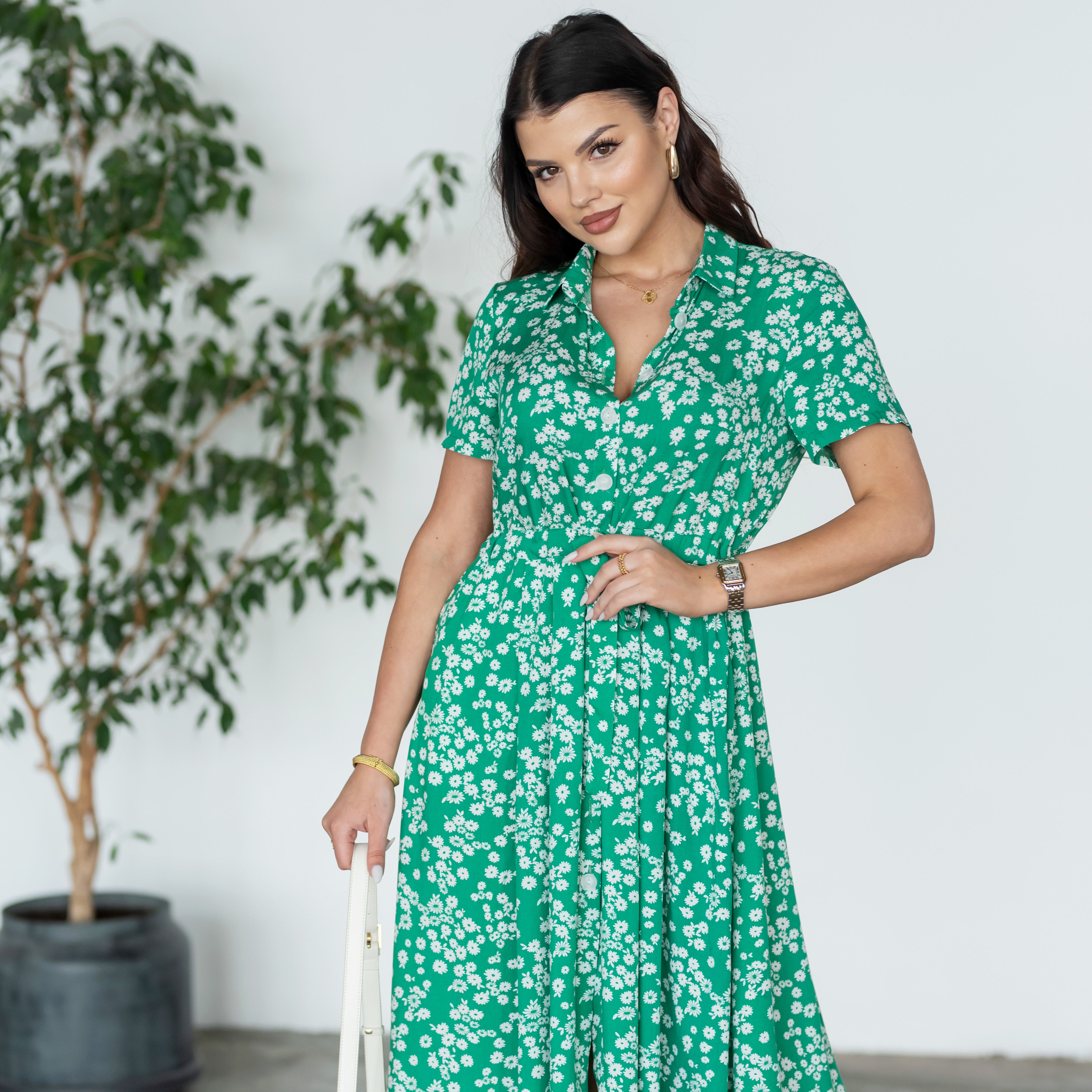 Сукня міді на гудзиках з поясом - Wear Me