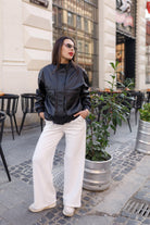 Куртка бомбер з еко шкіри - Wear Me