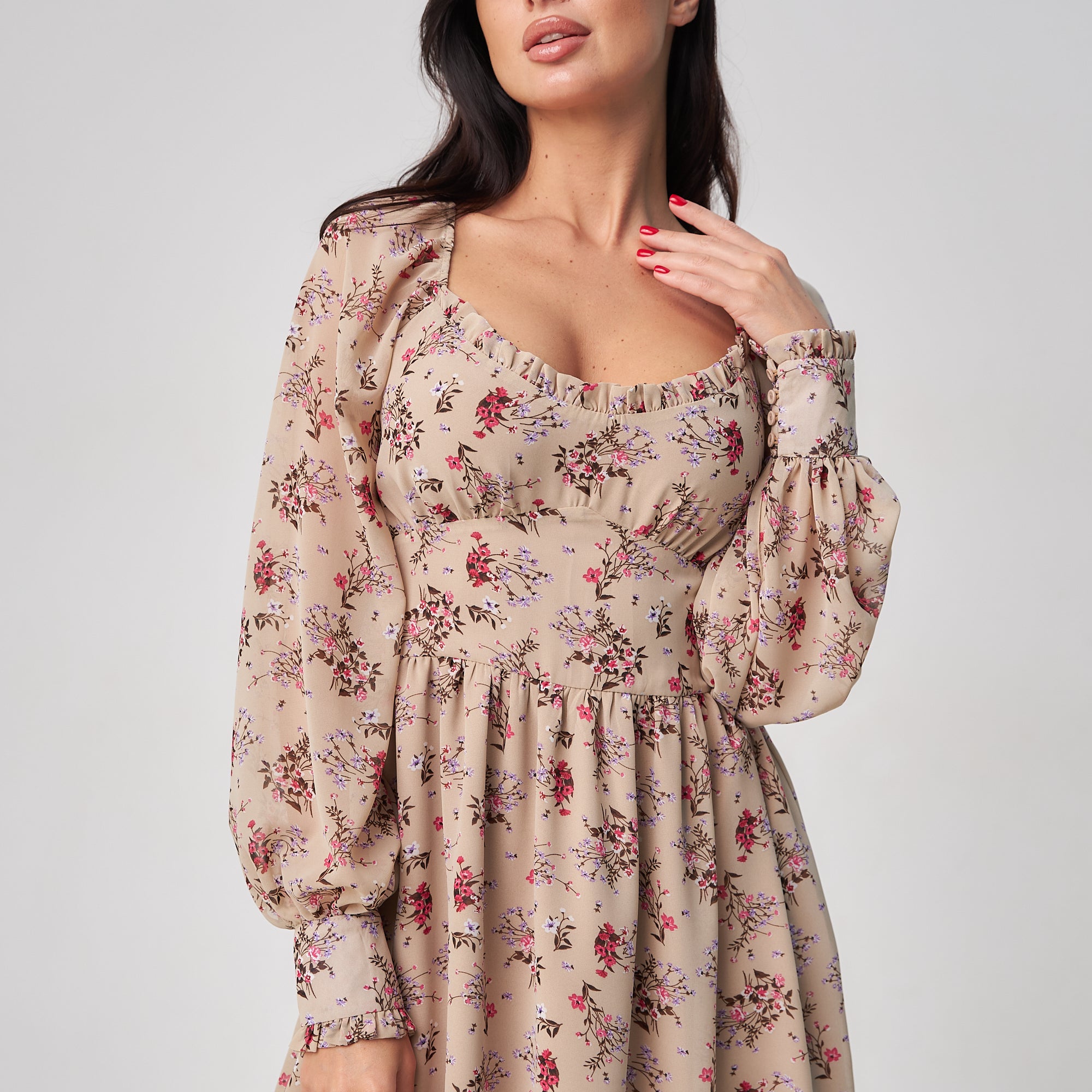 Сукня міні з шифону