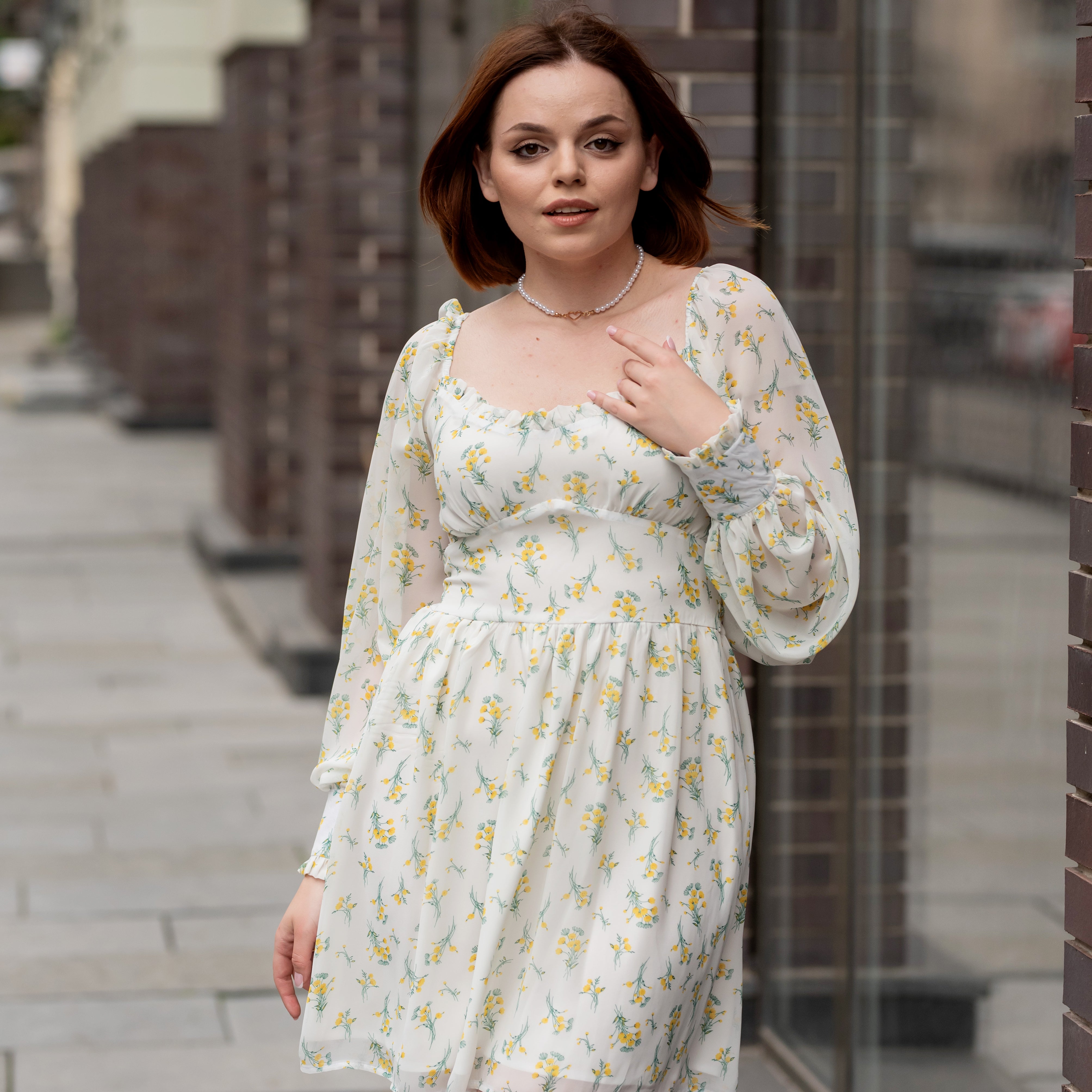 Сукня міні з шифону