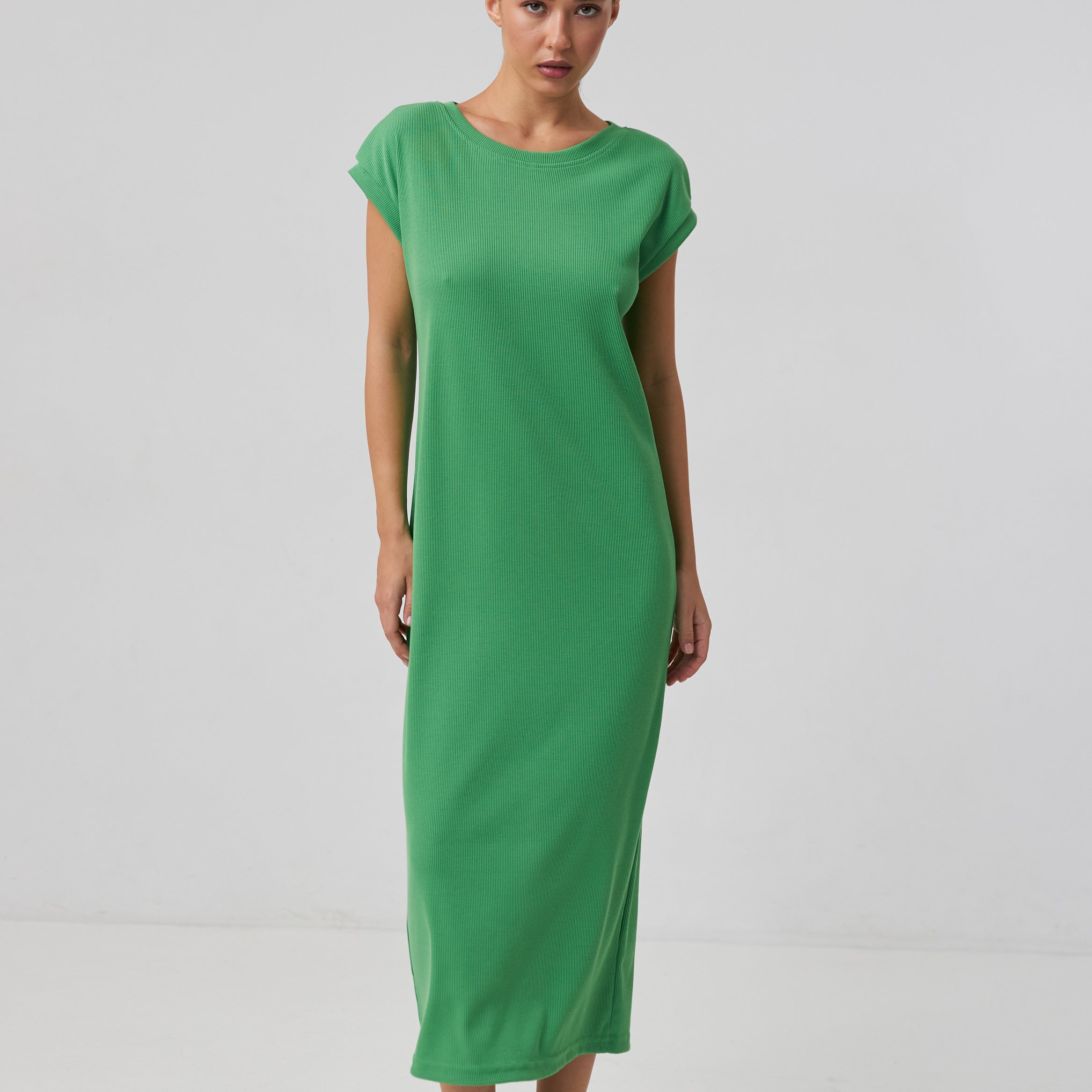 Сукня з рубчика із розрізами