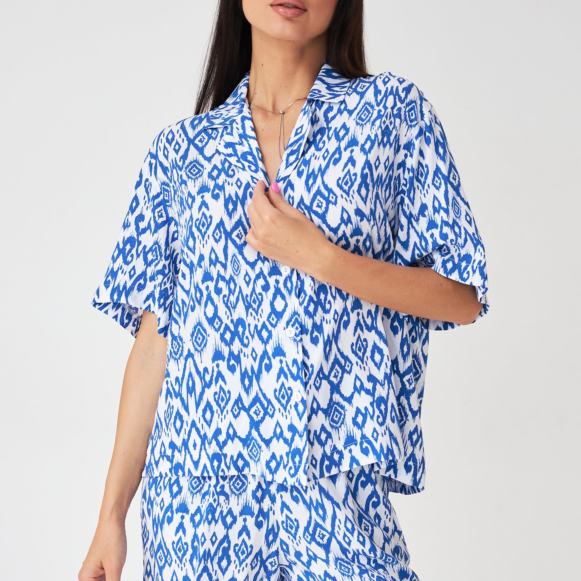 Шорти на резинці штапель принт