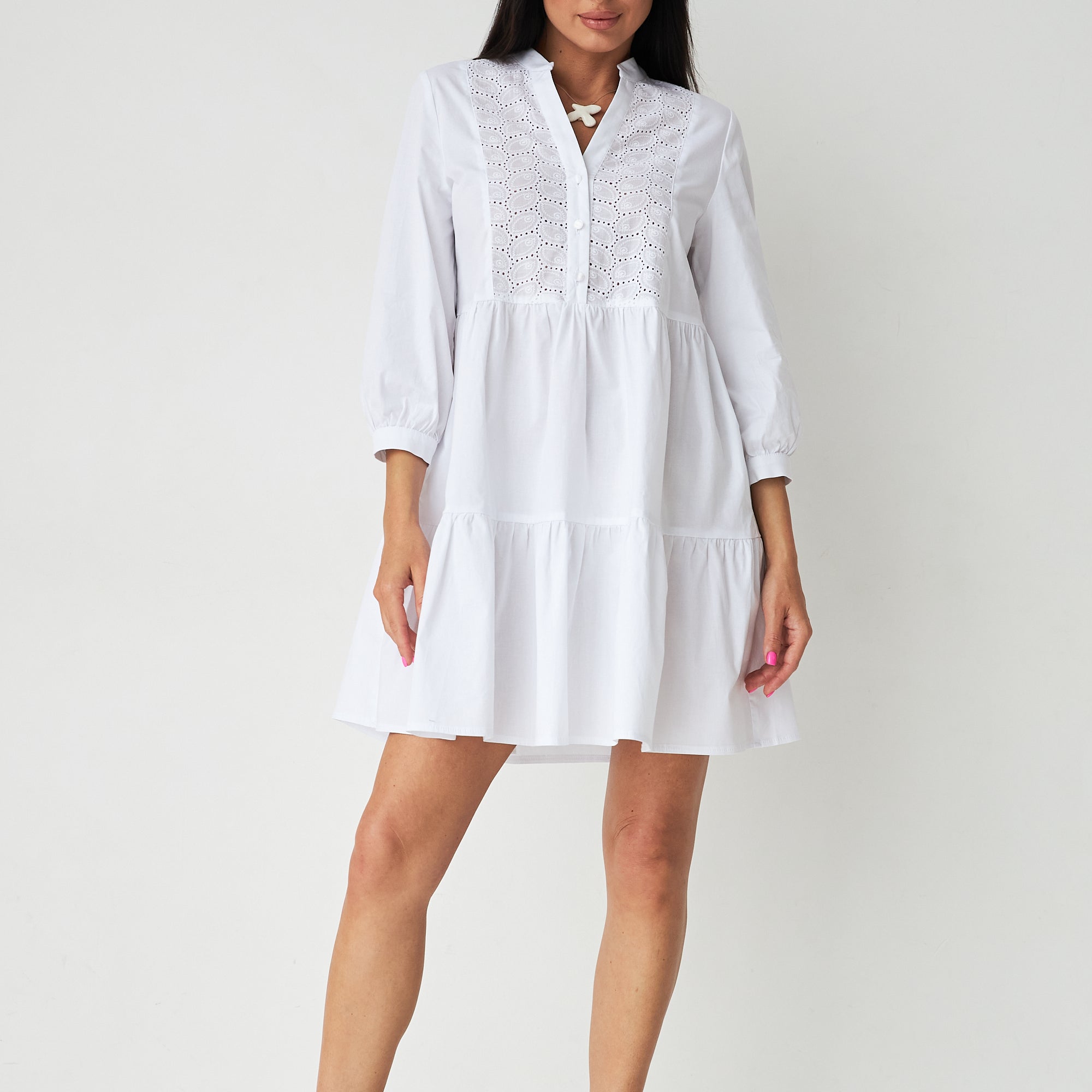 Сукня двоярусна з прошвою