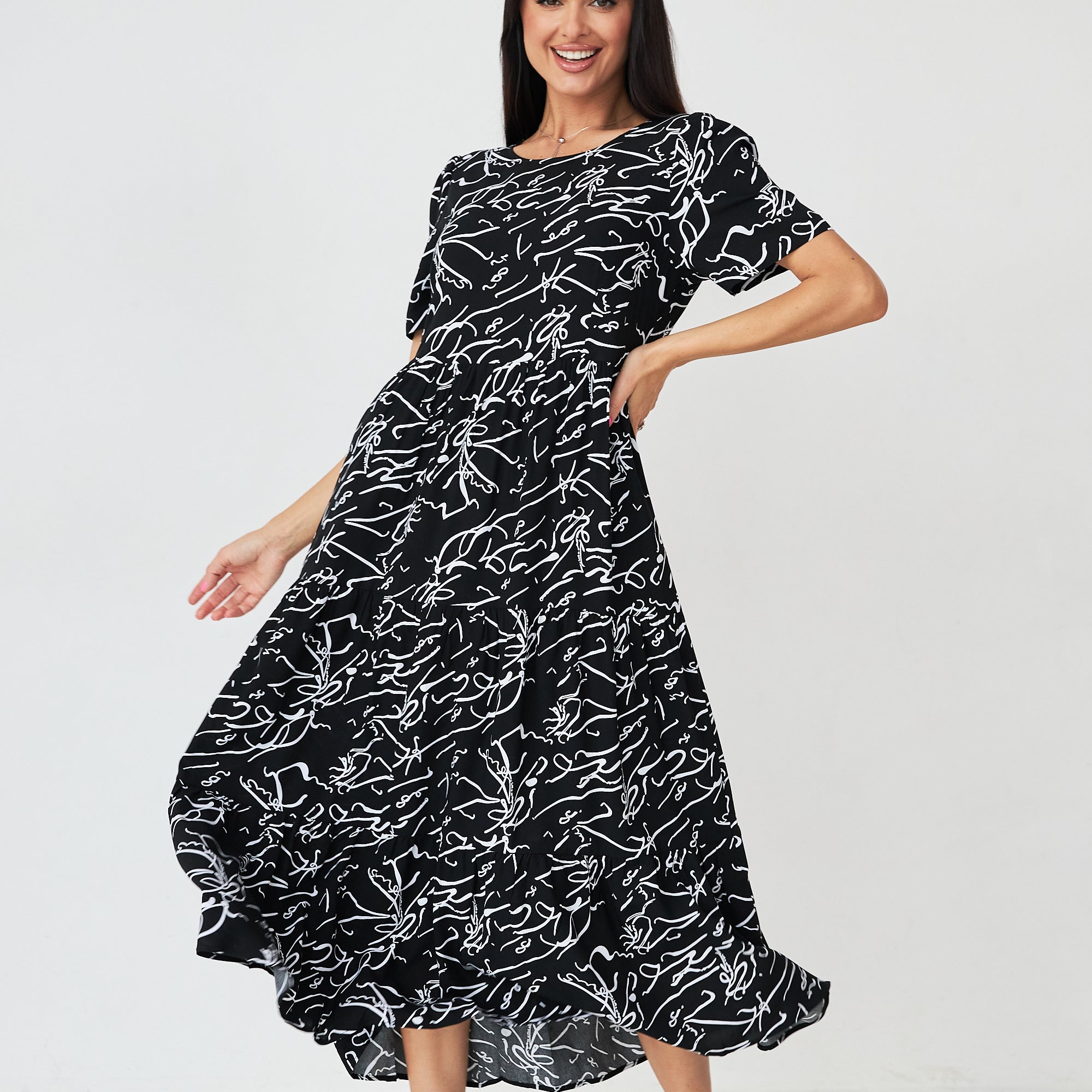 Сукня триярусна короткий рукав