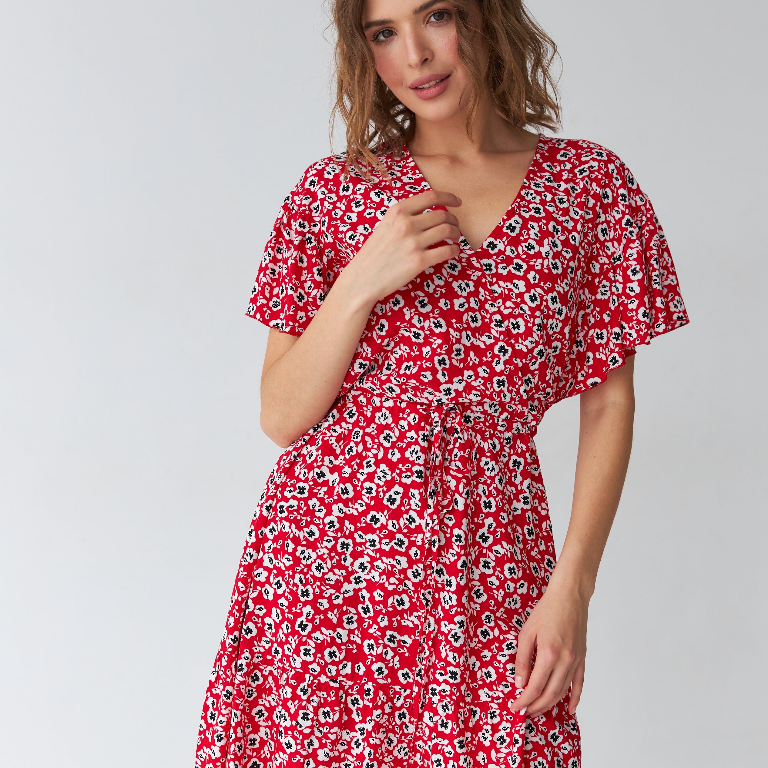 Сукня міні з нахльостом