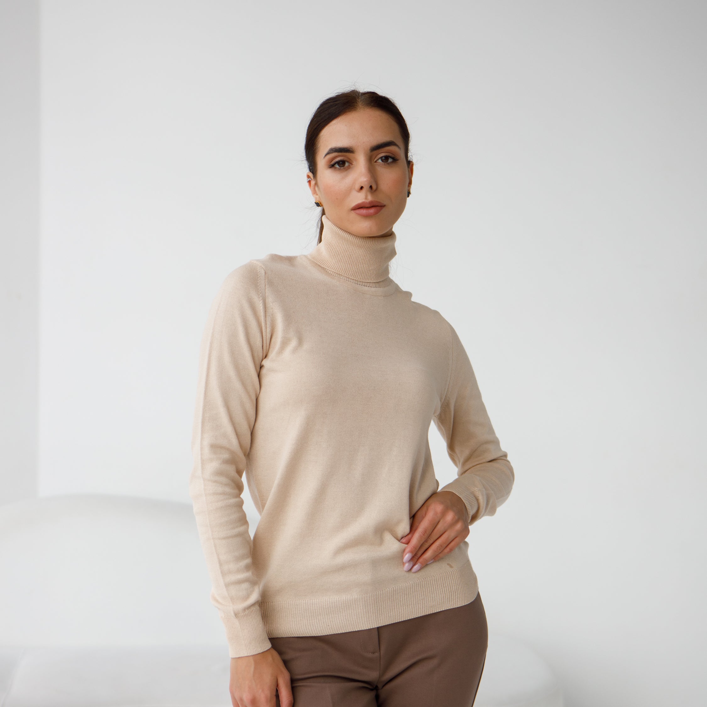 Гольф бавовняний в'язаний однотон