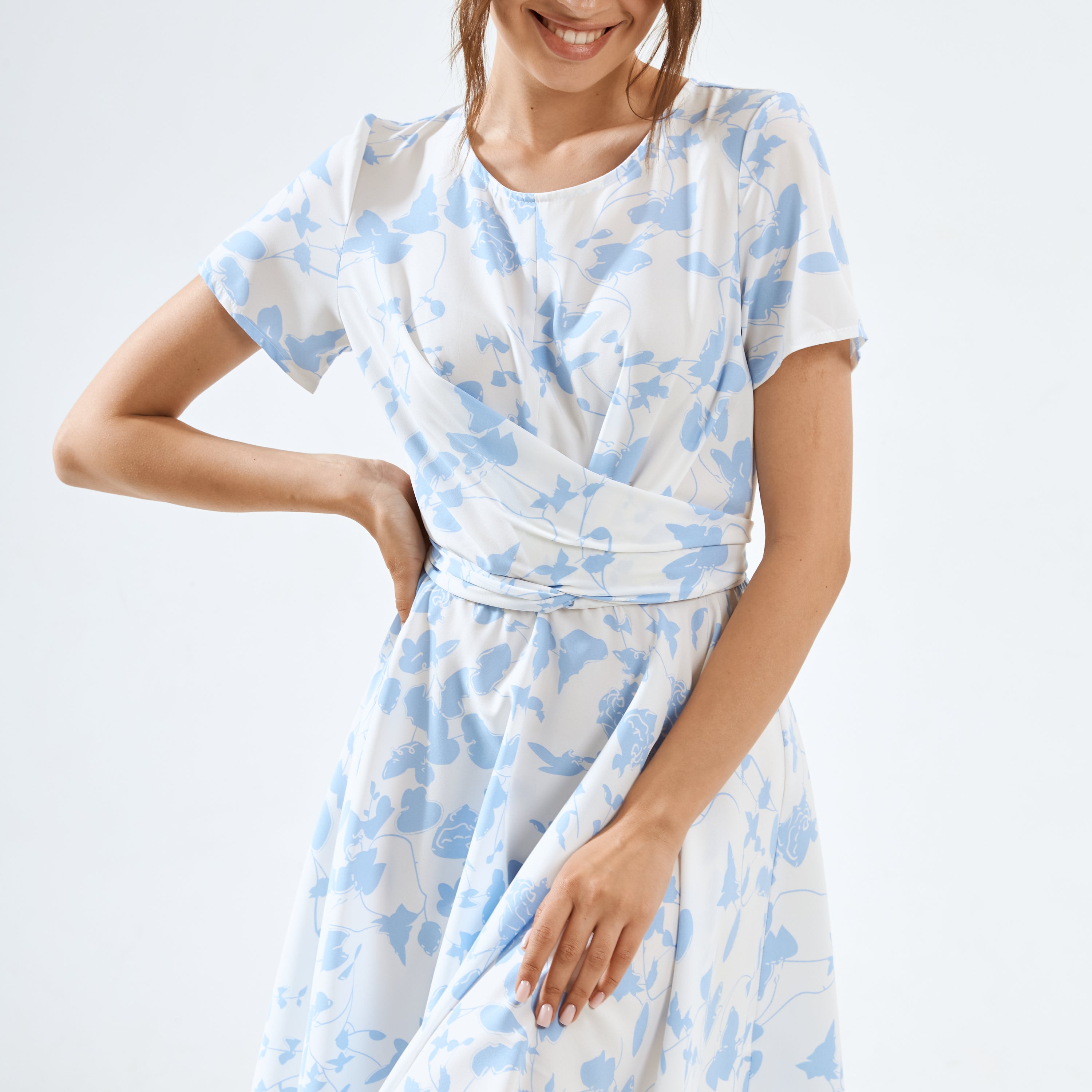 Сукня міні з перекрутом