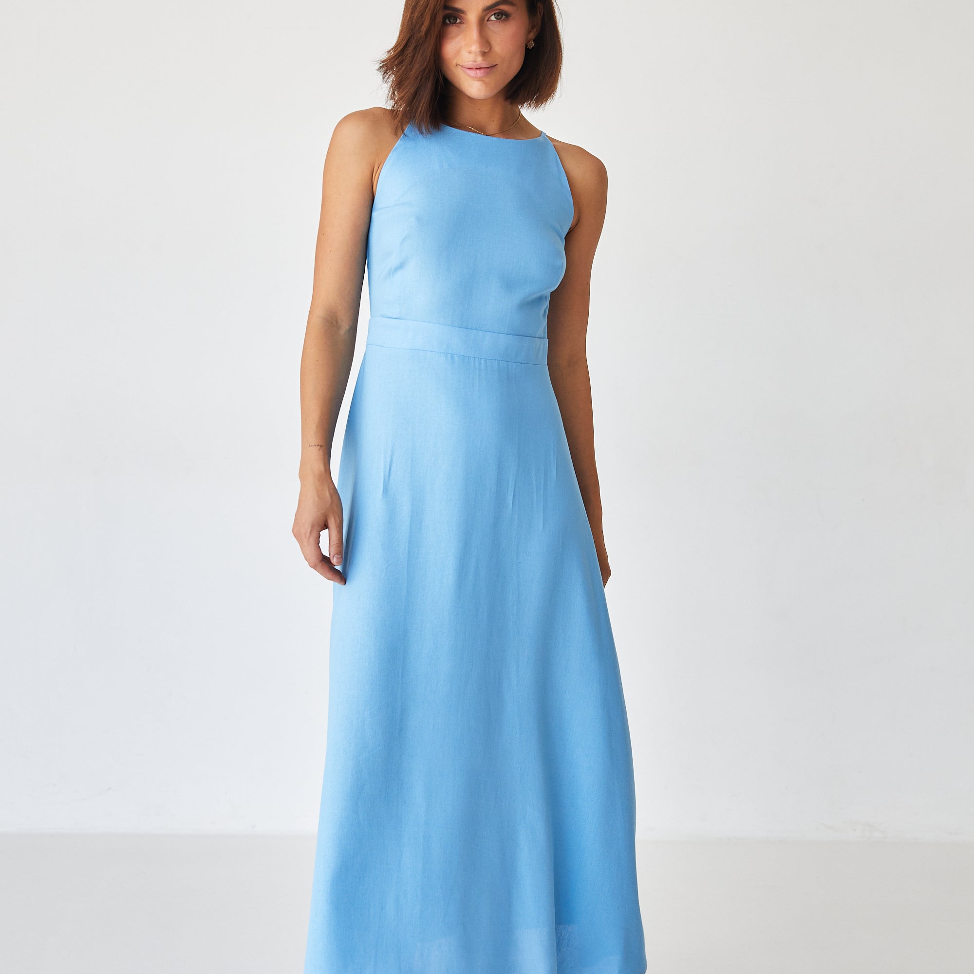 Сукня максі на бретелях