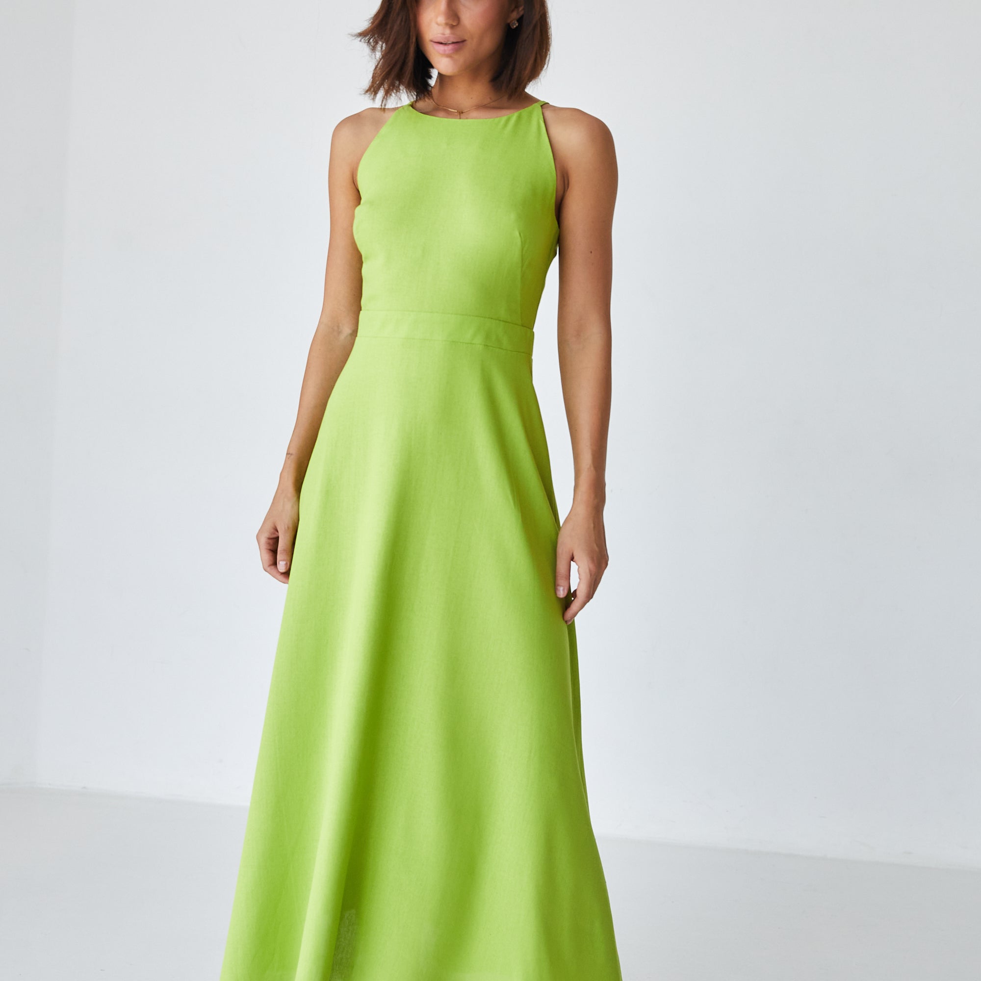 Сукня максі на бретелях