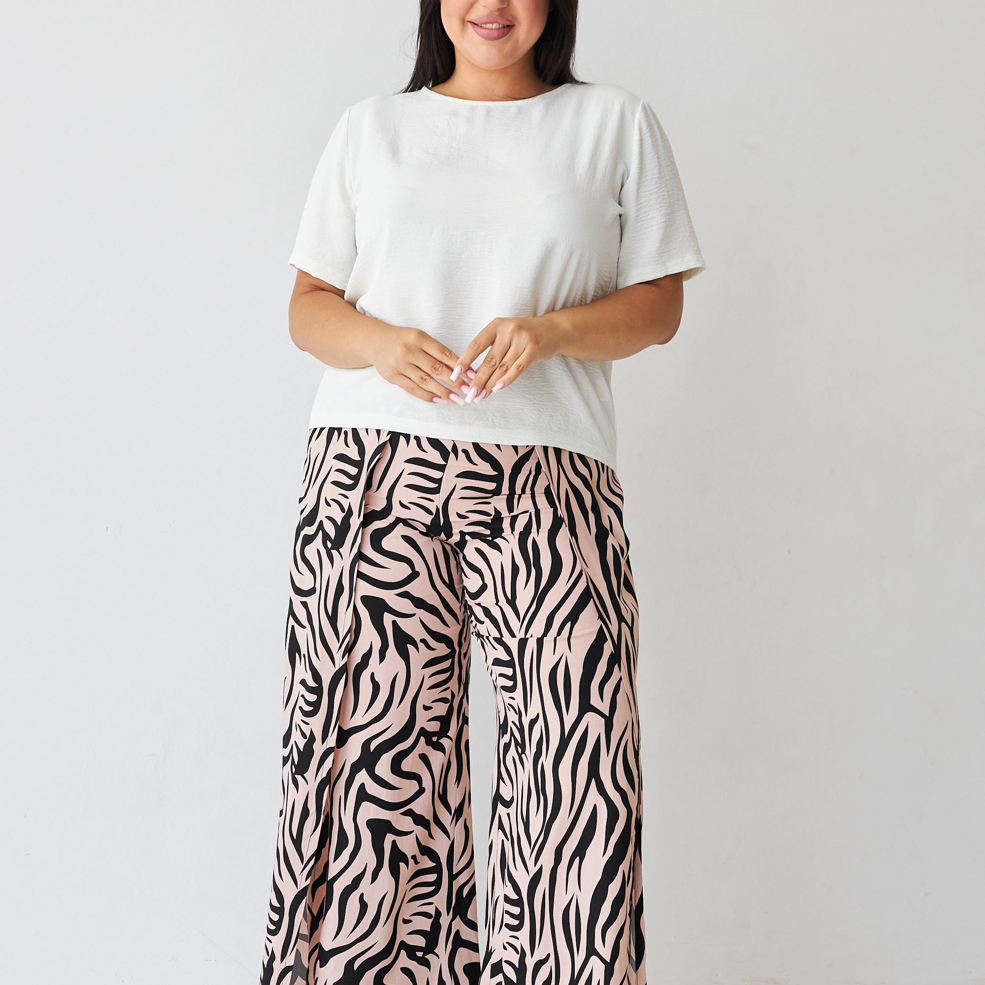 Брюки з імітацією запаху