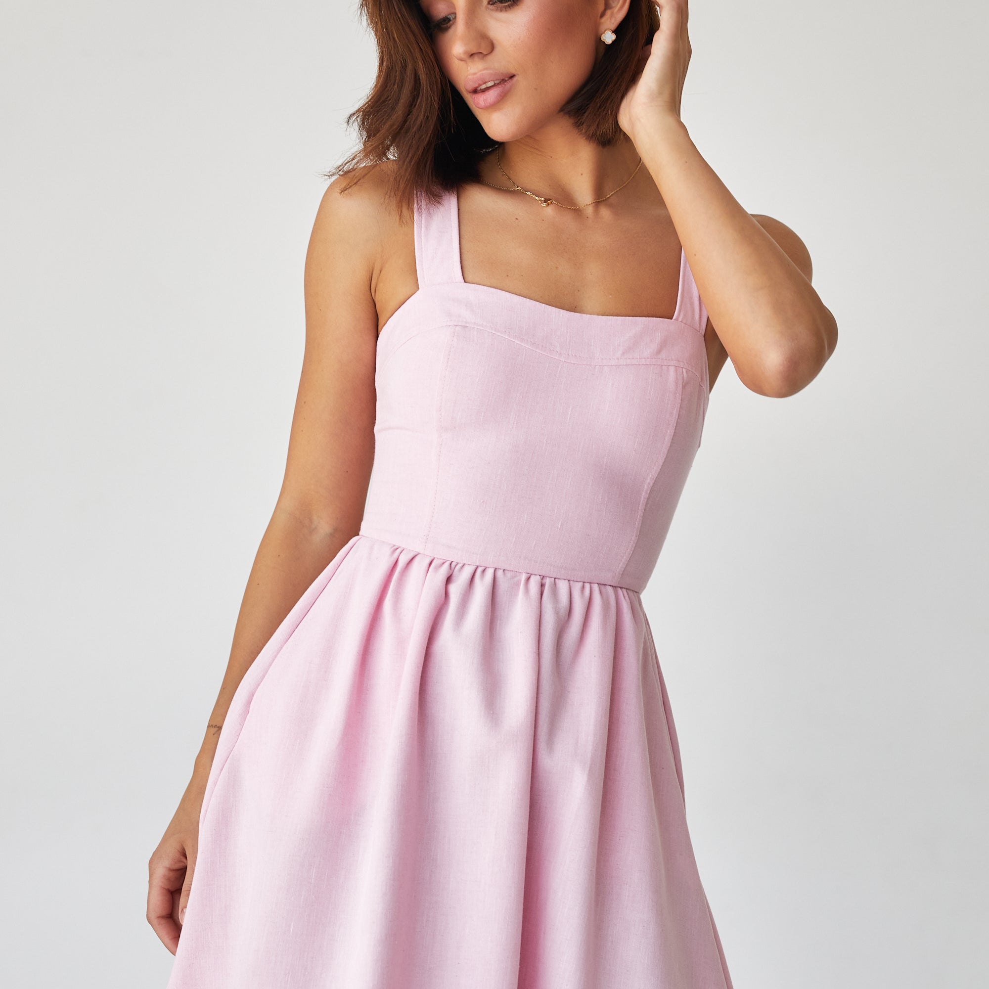 Сарафан міні з льна