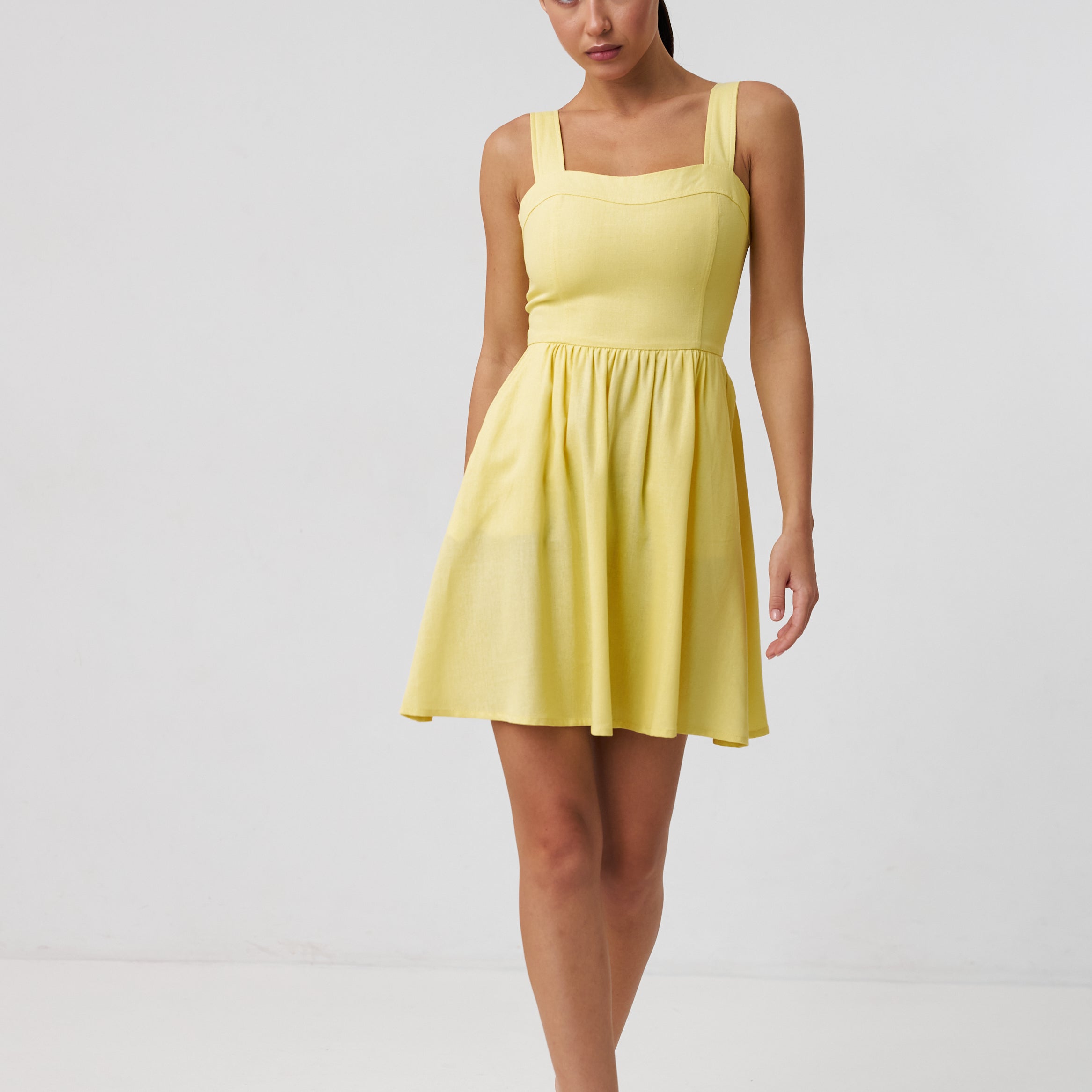 Сарафан міні з льна