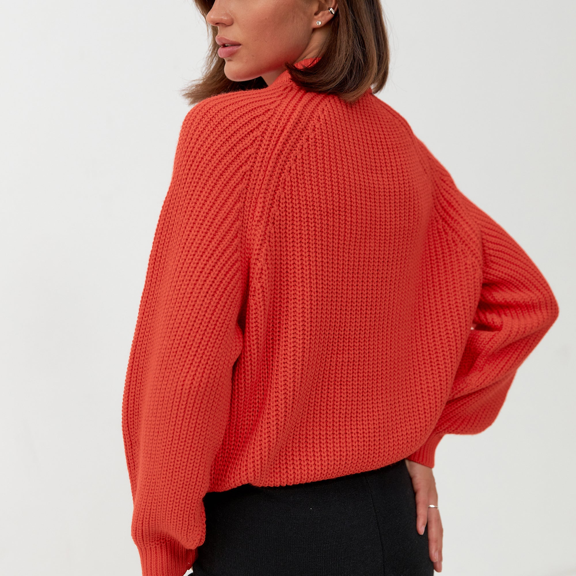 Светр реглан крупна в'язка