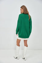 Джемпер з розрізами та подовженою спинкою - Wear Me