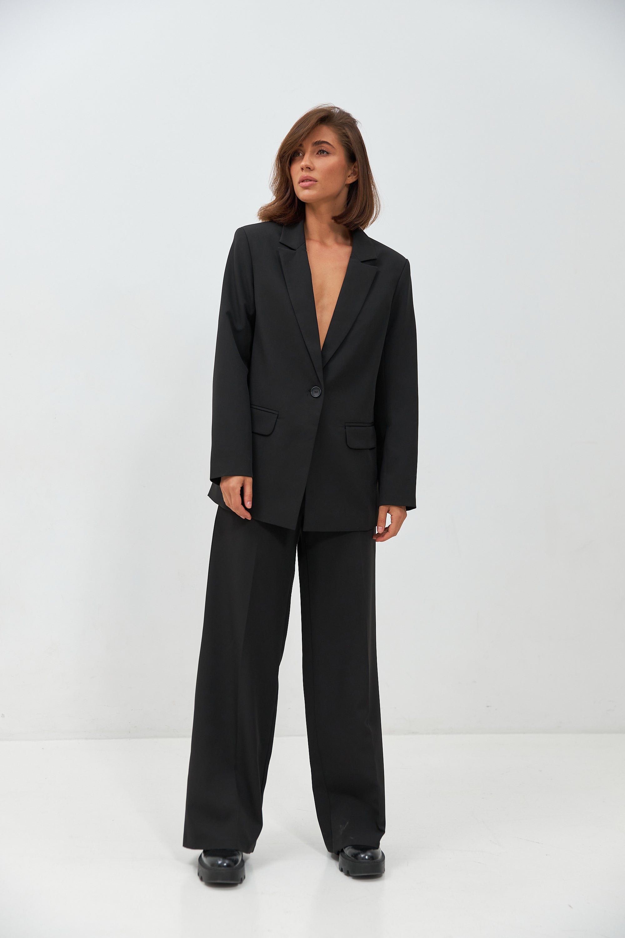 Палаццо з білим поясом на резинці - Wear Me