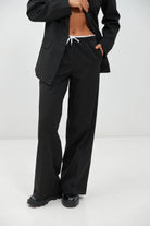 Палаццо з білим поясом на резинці - Wear Me