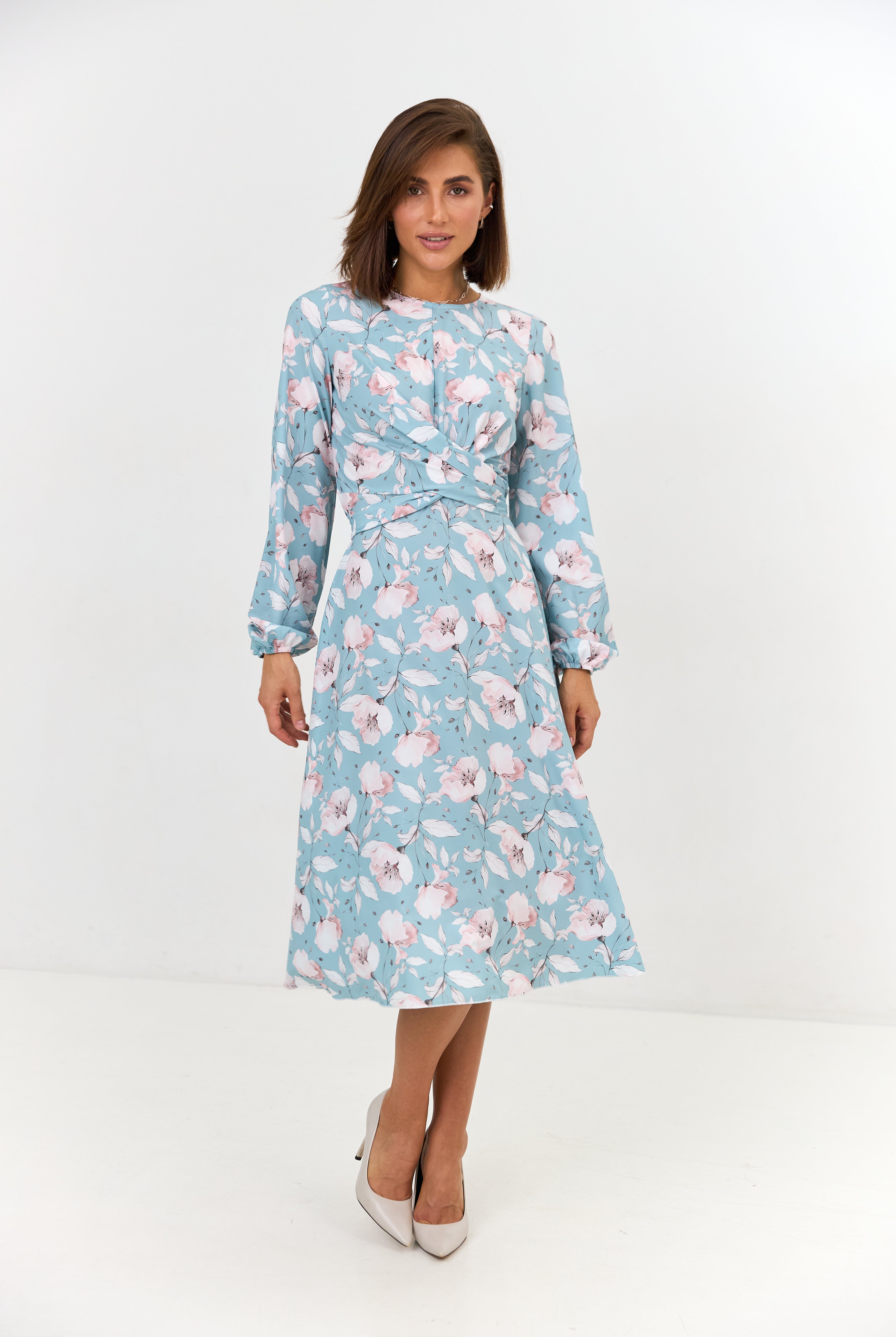 Сукня з перекрутом і довгими рукавами - Wear Me