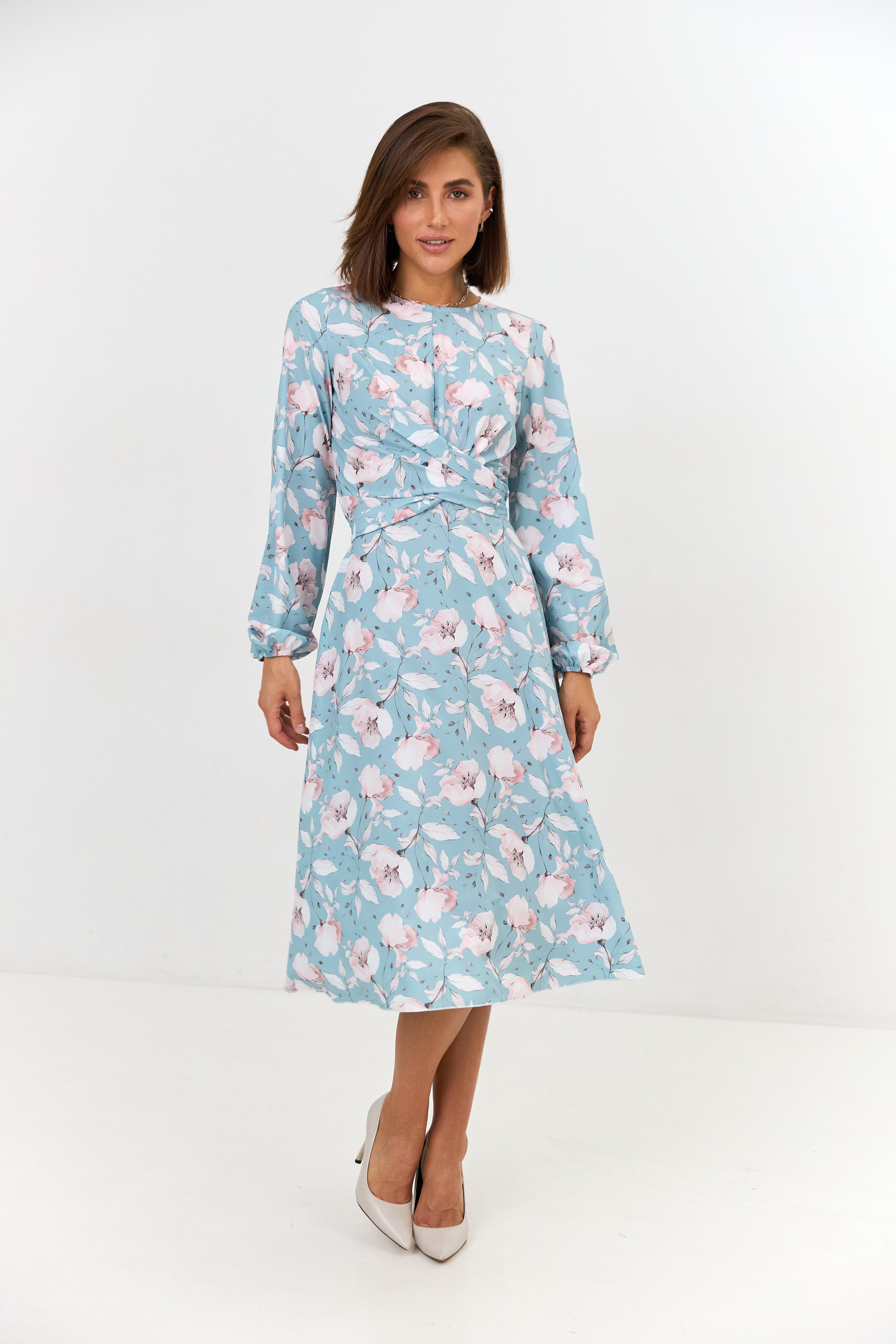 Сукня з перекрутом і довгими рукавами - Wear Me