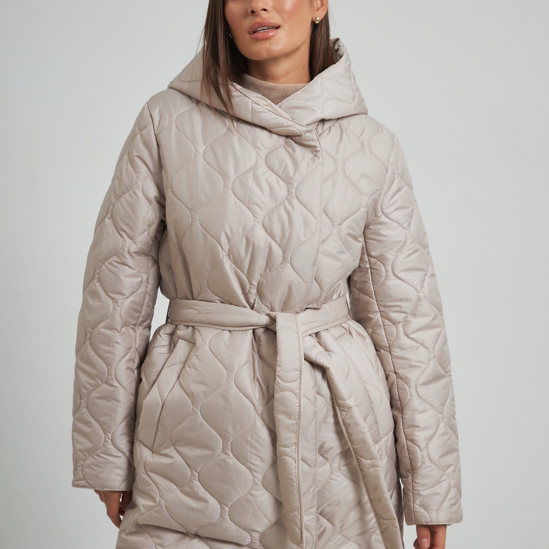 Куртка стьожка  подовжена з паском