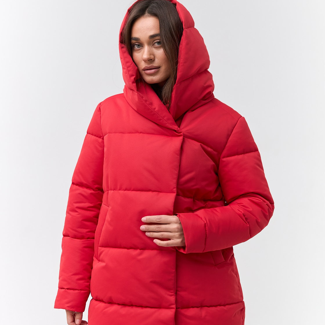 Куртка пуховик подовжена